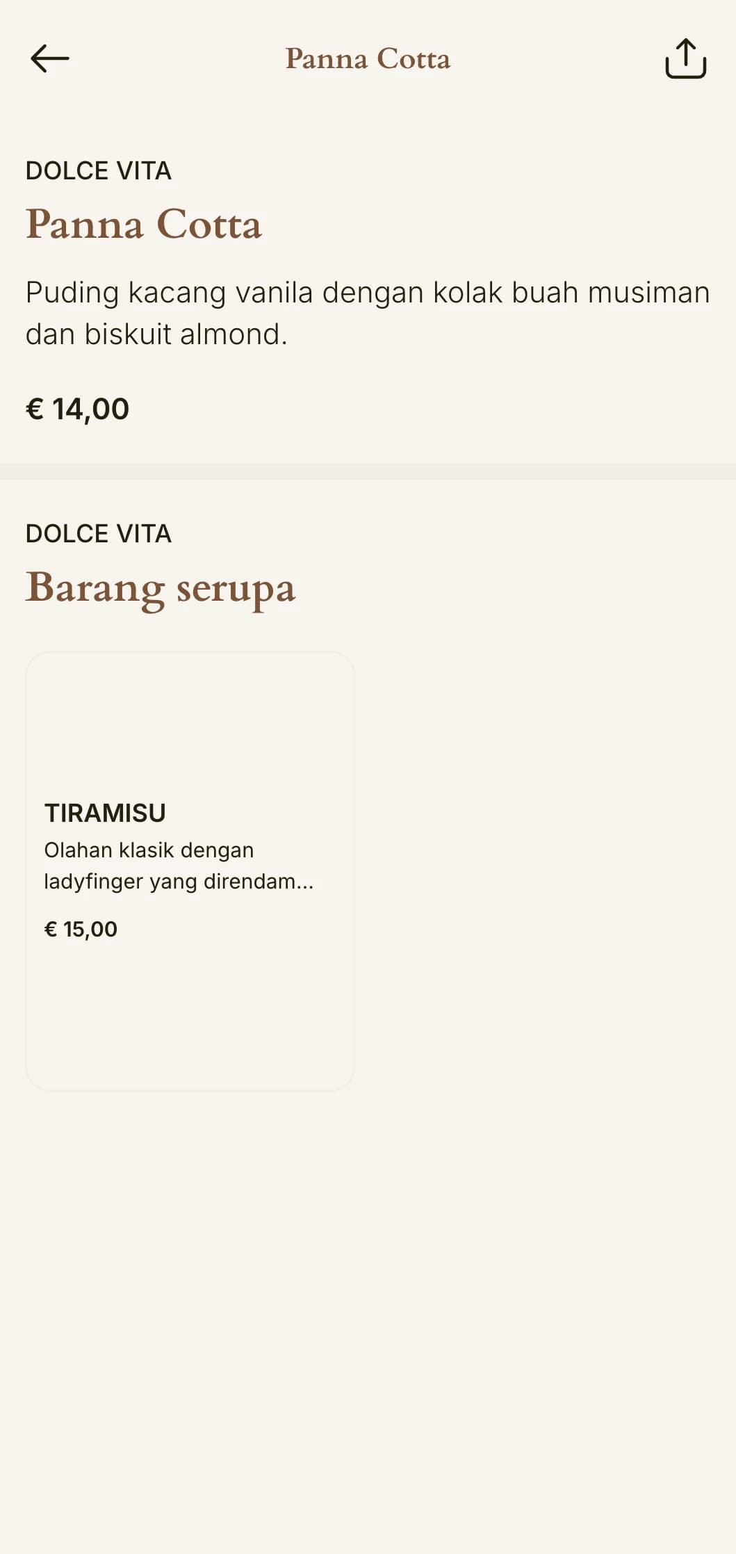 Menu makan malam yang hangat dan mengundang yang terinspirasi oleh estetika Tuscan, menampilkan warna terakota dan elemen klasik Italia.