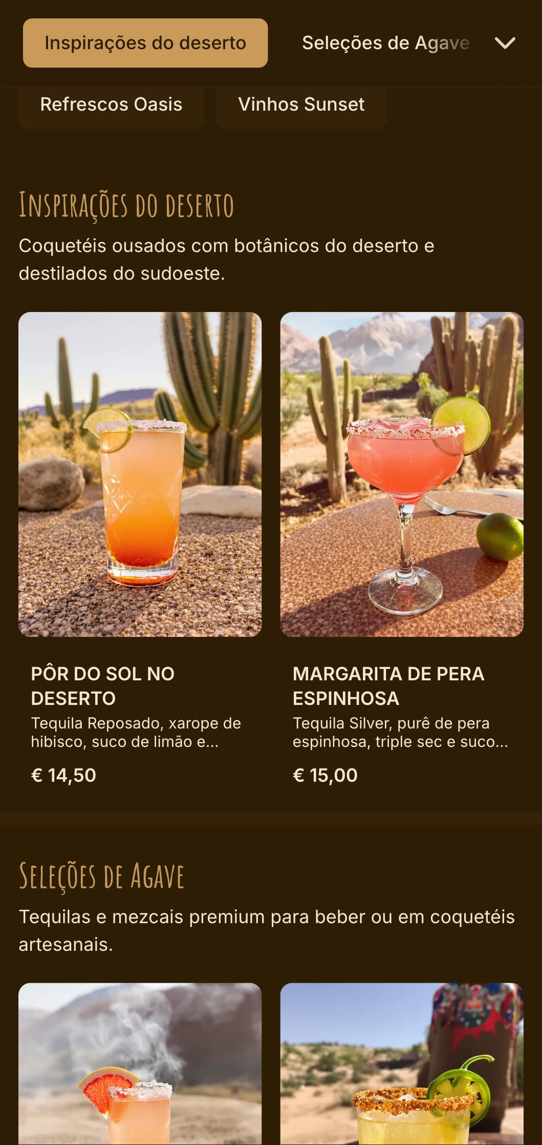 Tons quentes de laranja e marrom inspirados em paisagens desérticas para lounges boêmios.