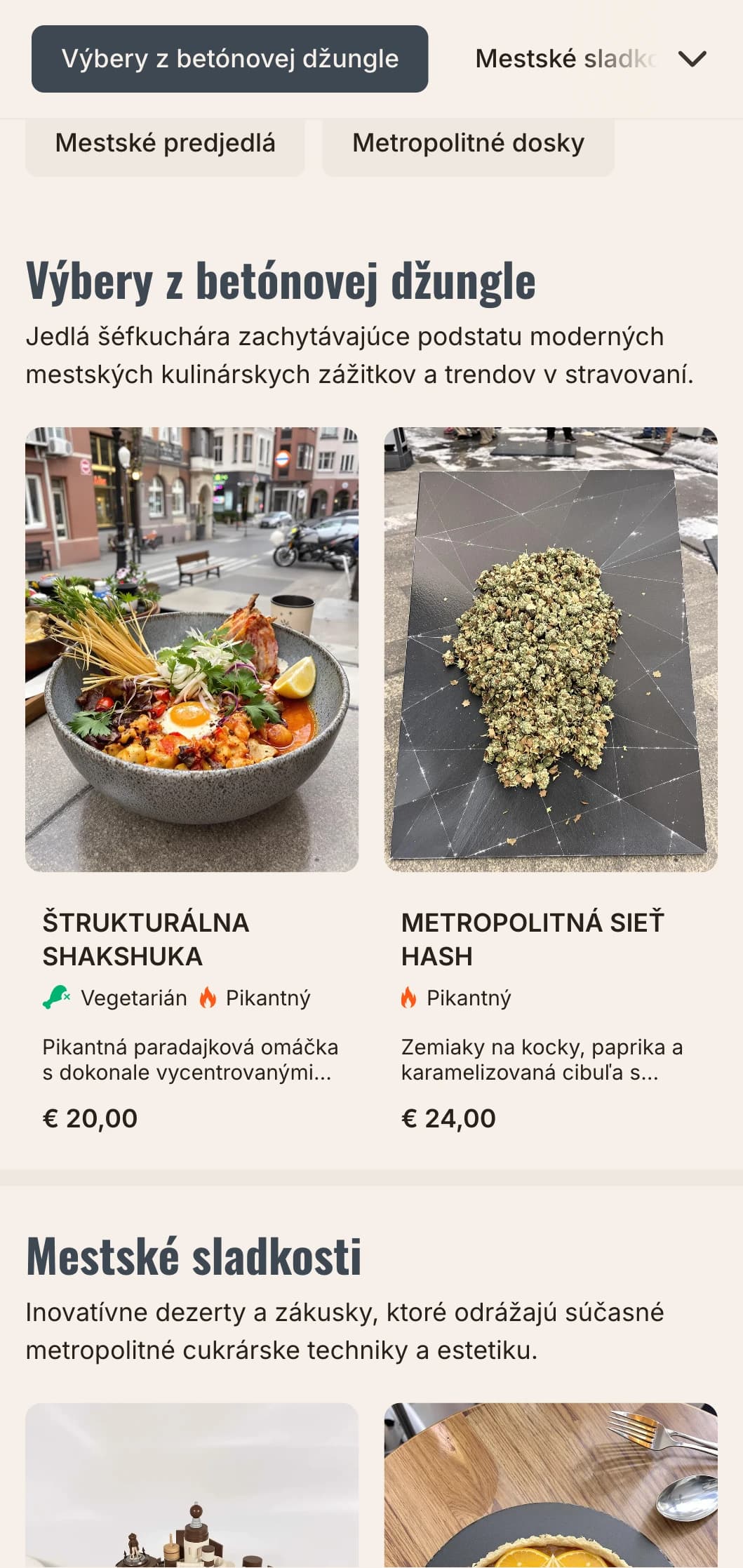 Odvážna mestská šablóna na brunch s architektonickými vplyvmi, ideálna pre kaviarne v centre mesta a moderné reštaurácie.
