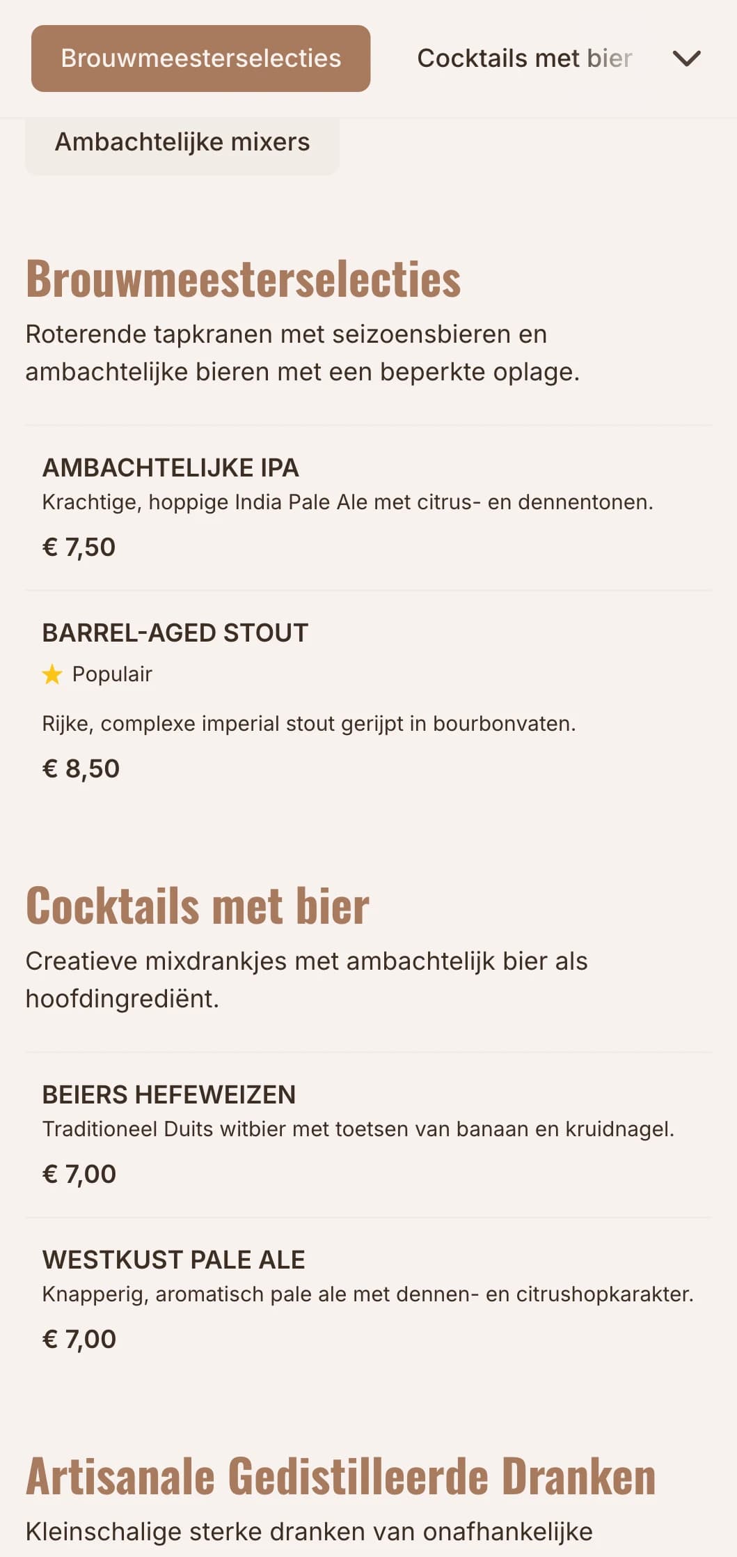 Warm oranje ontwerp met industriële elementen voor tapkamers voor ambachtelijk bier.