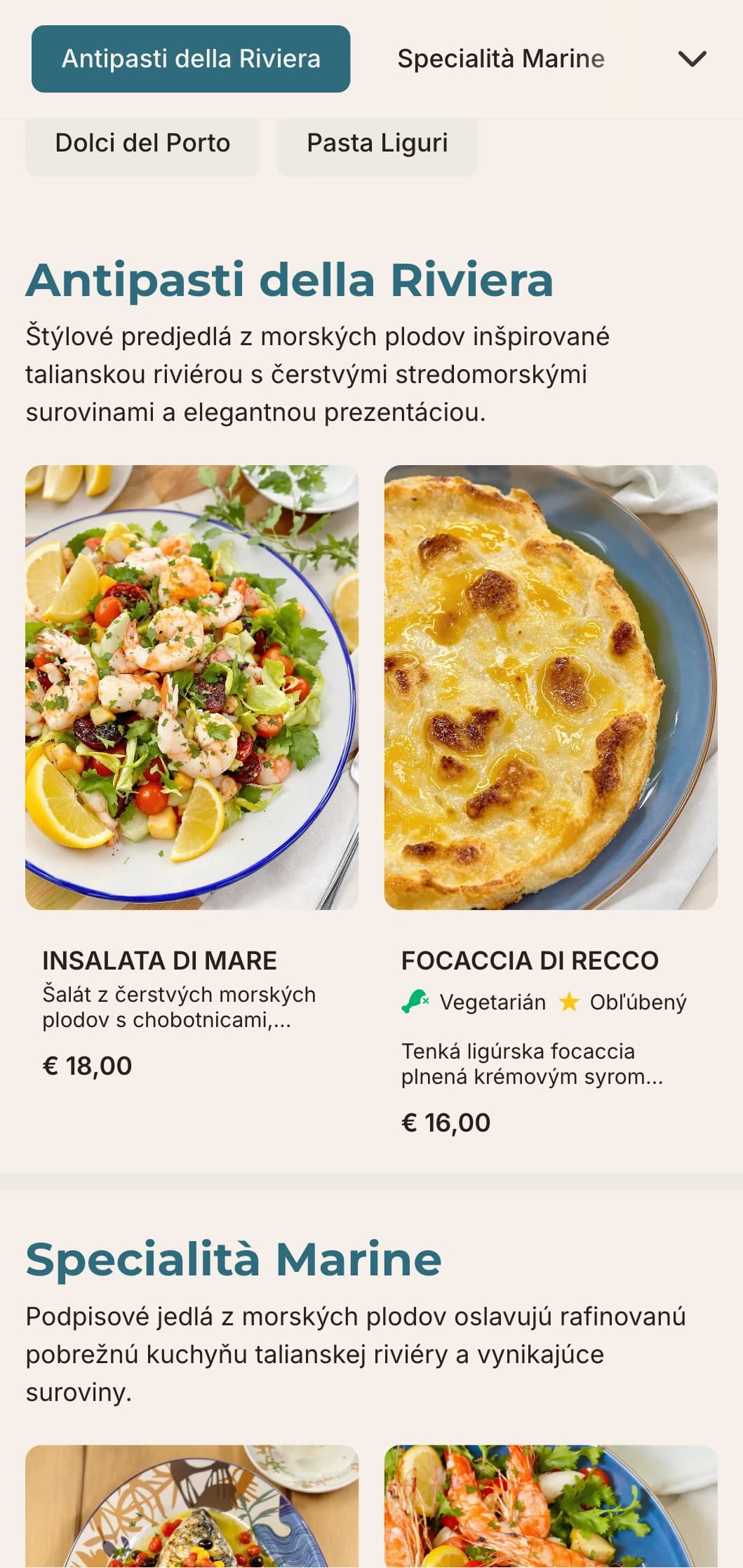 Svieži, moderný dizajn s prímorskými modrými akcentmi inšpirovaný elegantným prístavným mestom talianskej riviéry.