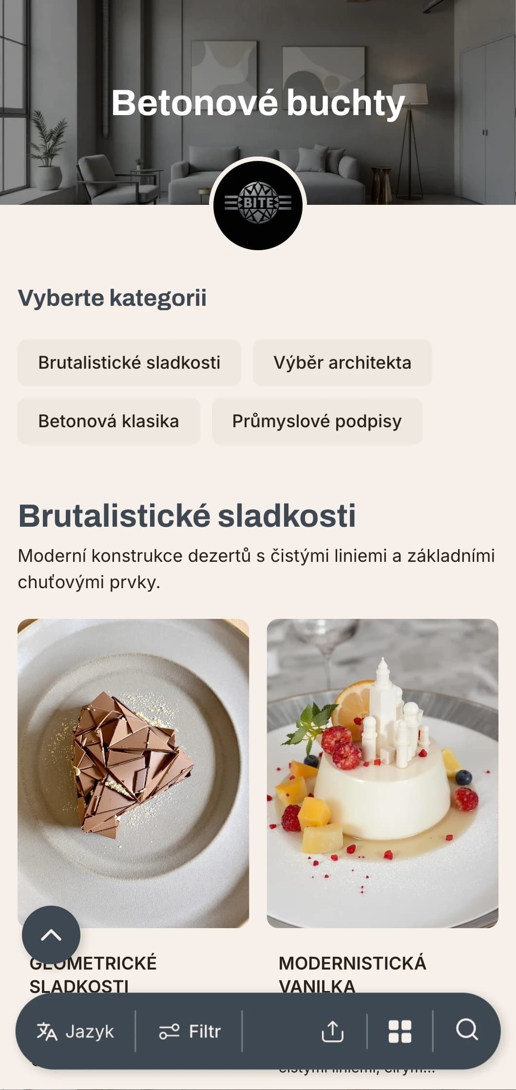 Industriálně-minimalistický koncept hamburgeru s betonovými texturami a elegantními kovovými povrchy pro moderní městské obyvatele.