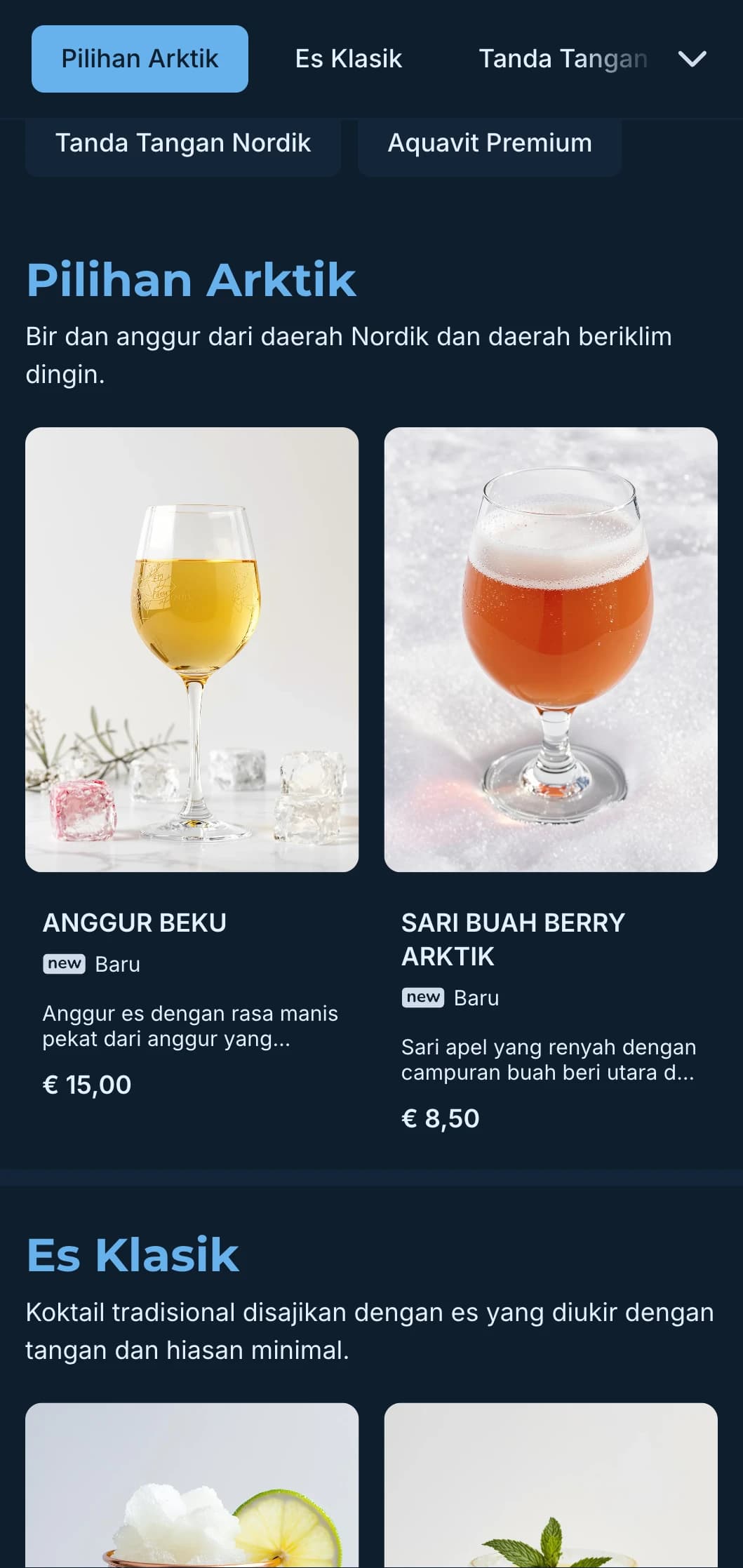 Desain bersih yang terinspirasi dari Skandinavia dengan warna biru yang sejuk untuk bangunan modern.