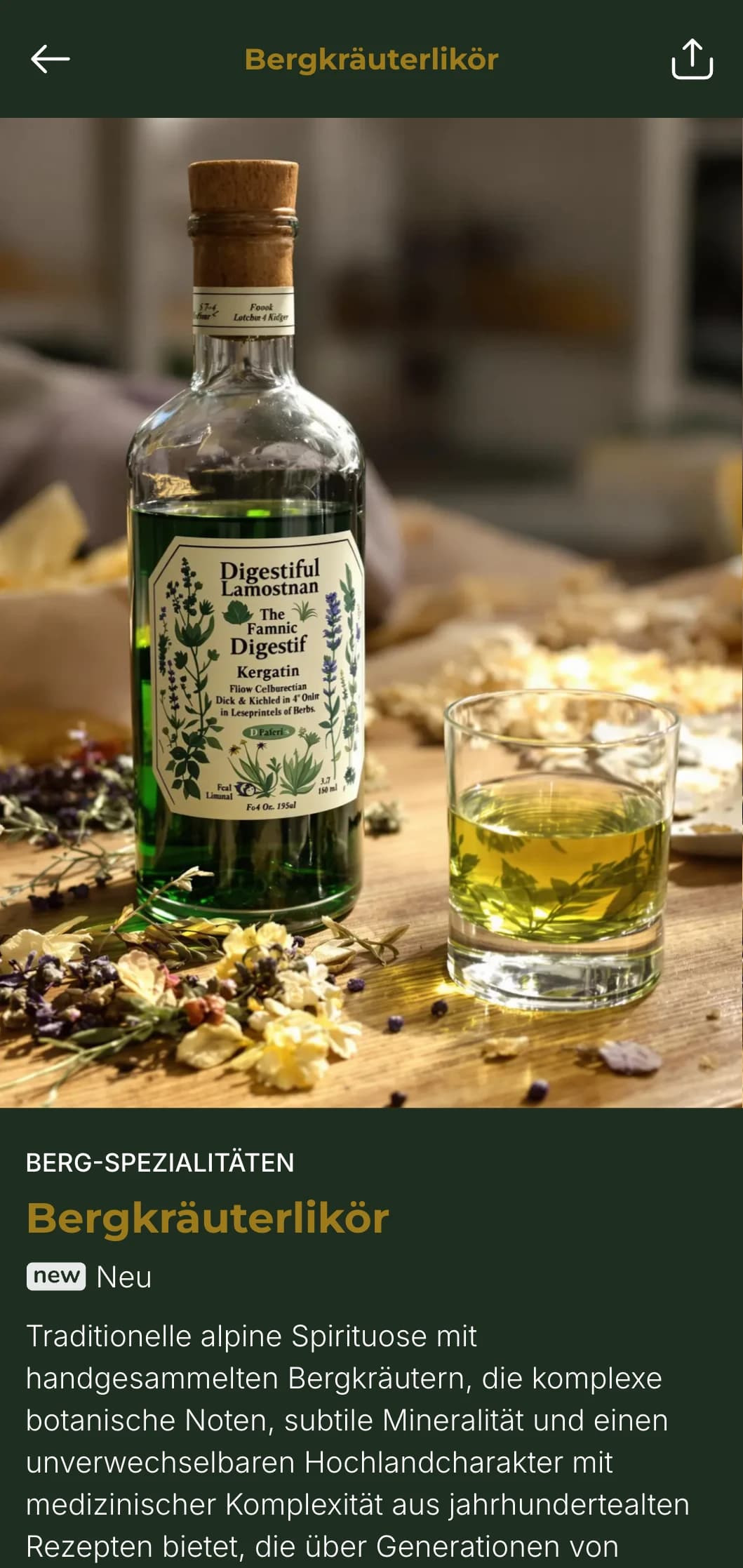 Premium-Weinkarte, die von den Bergen inspiriert ist und eine Auswahl an Weinen aus den Höhenlagen mit bemerkenswerter mineralischer Präzision und alpiner Reinheit bietet, die mit einer dramatischen Berglandschaft und einer kühlen Farbpalette präsentiert werden.