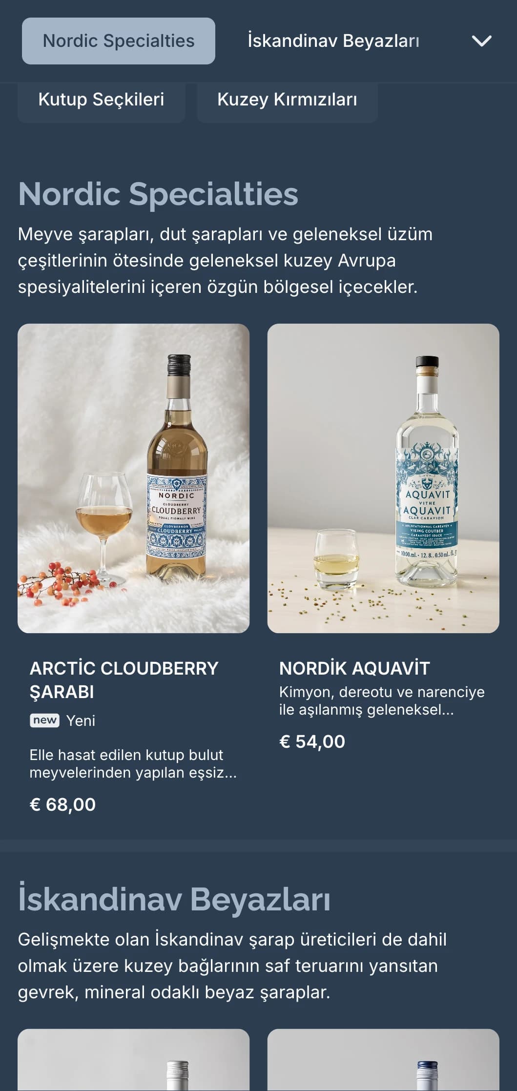Soğuk mavi tonları ve minimalist tasarımı ile İskandinav esintili şarap listesi şablonu, çağdaş İskandinav restoranları ve uluslararası şarap barları için ideal.