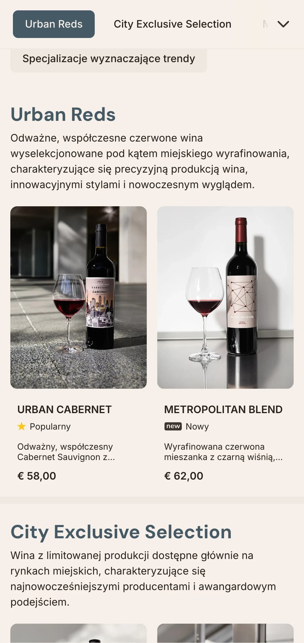 Elegancki, inspirowany stylem miejskim szablon karty win z elementami architektonicznymi i współczesnym designem, idealny do miejskich winiarni i nowoczesnych lokali gastronomicznych.