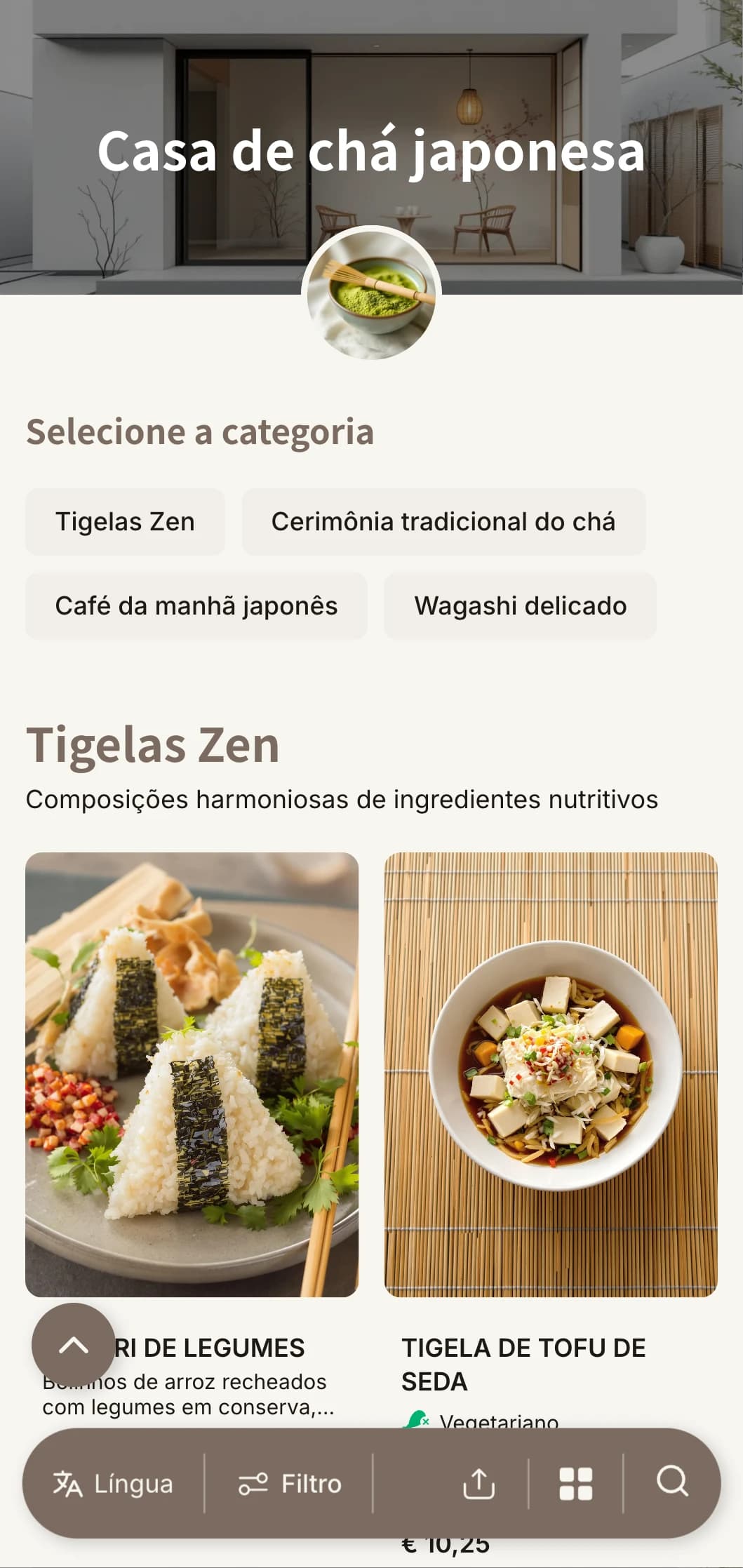 Design minimalista inspirado na estética japonesa para casas de chá e cafés zen.