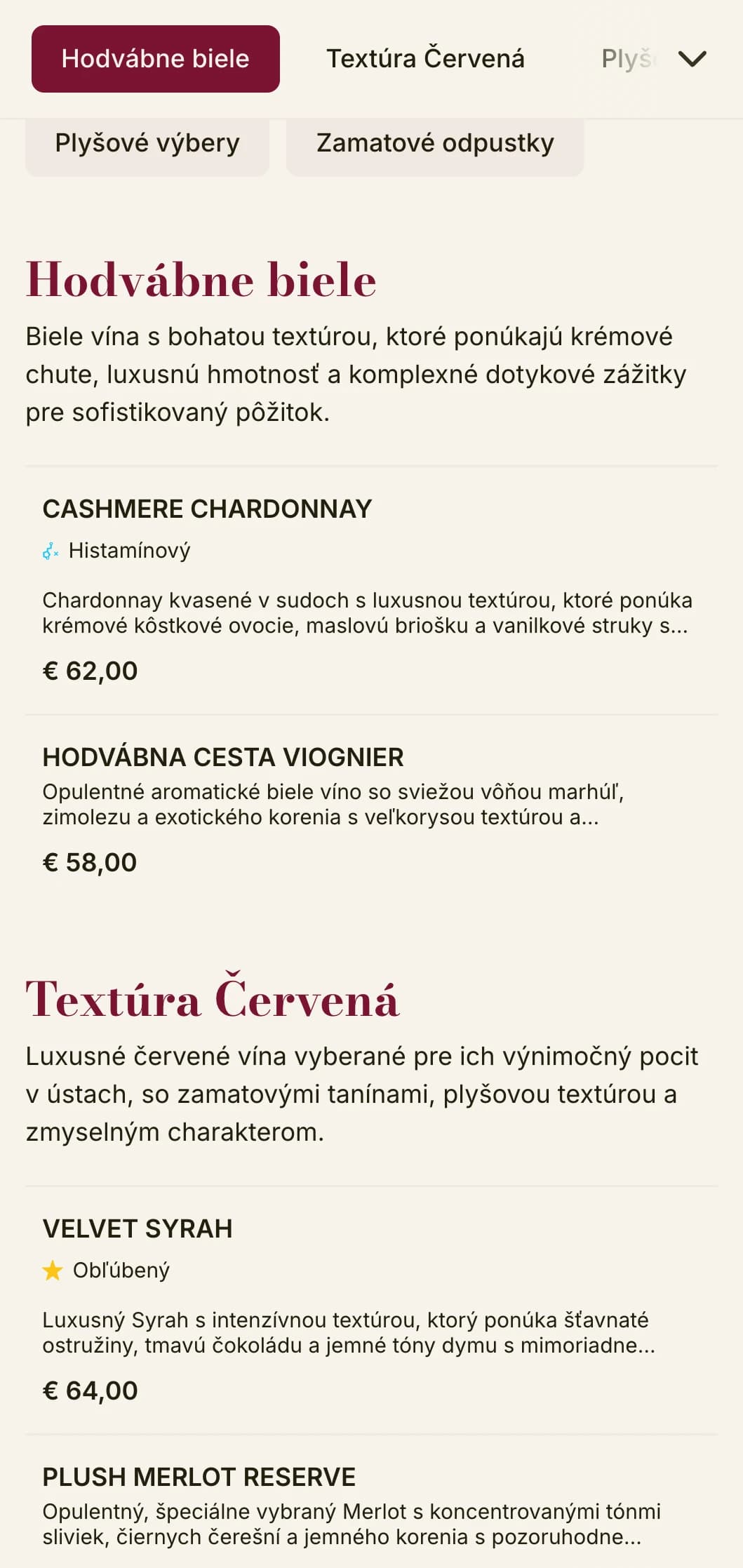 Bohato textúrovaná šablóna vínnej karty s tmavočervenými zamatovými akcentmi a luxusnými prvkami, ideálna pre luxusné vínne pivnice a intímne jedálne.