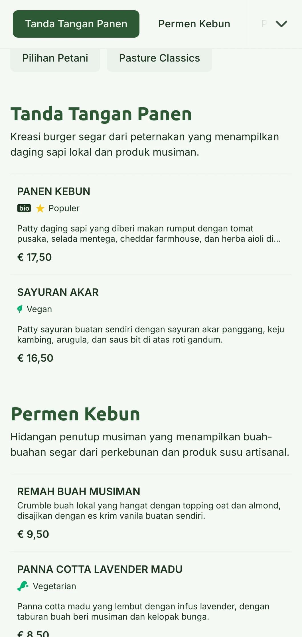 Konsep burger sehat dari kebun ke meja makan dengan sayuran hijau alami dan elemen pedesaan yang menonjolkan kualitas bahan.