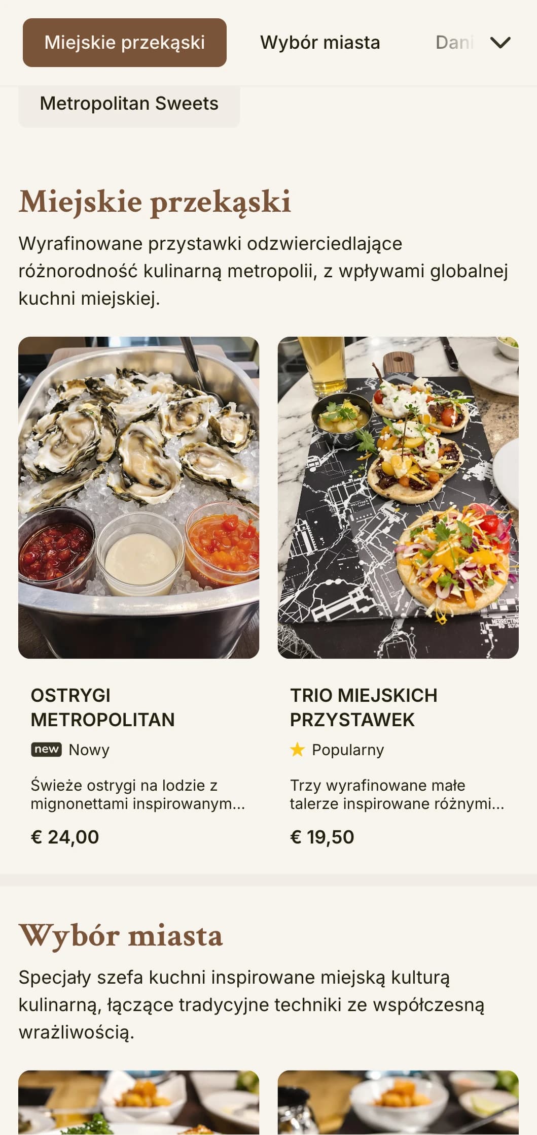 Kosmopolityczny, inspirowany miastem projekt menu lunchowego z miejską elegancją i wyrafinowanymi detalami, odpowiedni dla restauracji w centrum miasta i wyrafinowanych lokali miejskich.