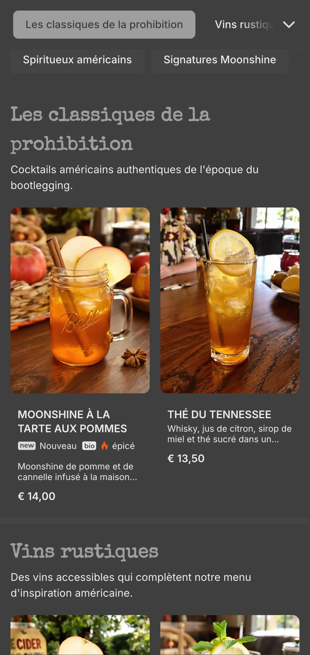 Design gris vintage avec des éléments de prohibition pour les bars à spiritueux américains.