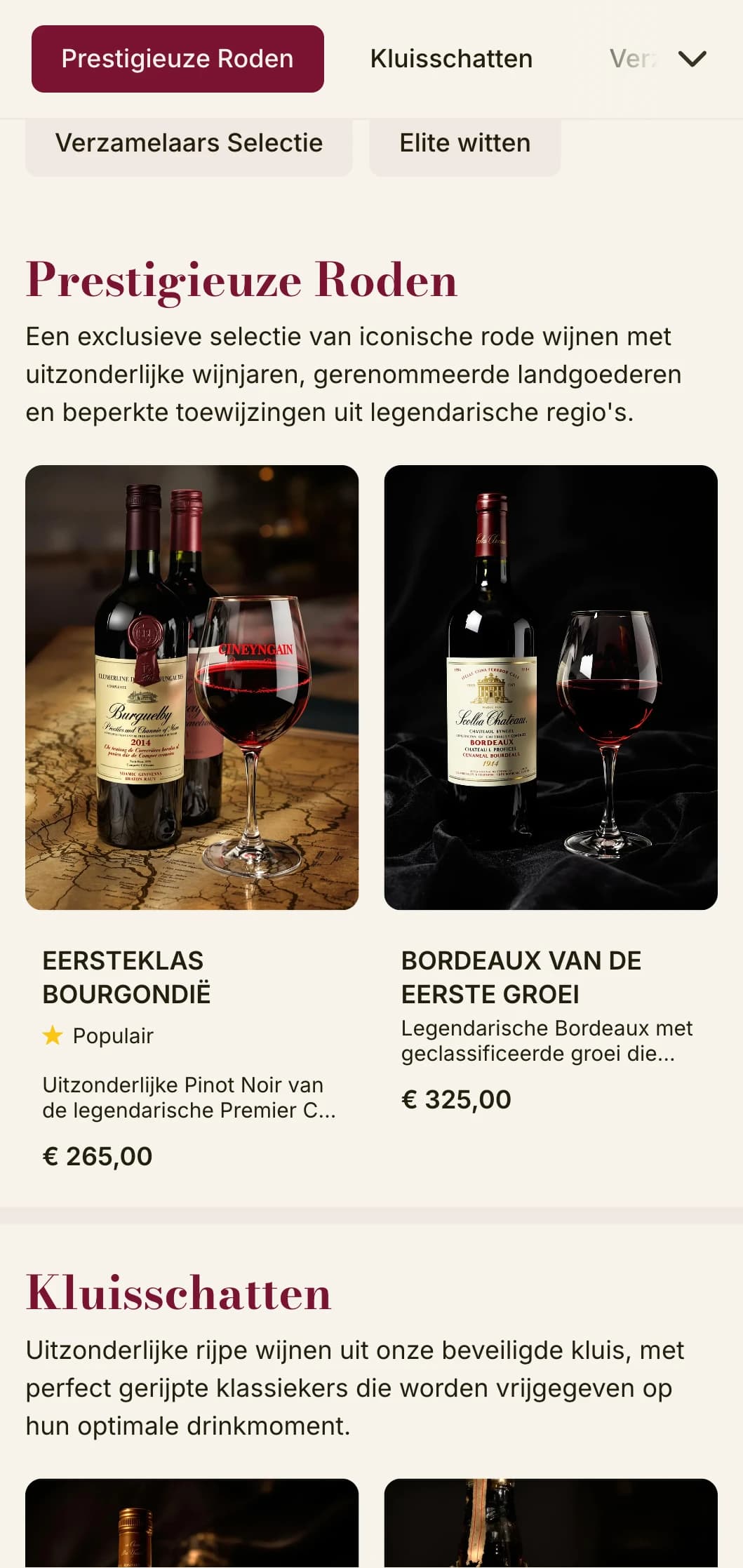Dramatisch luxe sjabloon voor wijnkaart met dieprode accenten en verfijnde typografie, ideaal voor eersteklas wijnkelders en exclusieve restaurants.