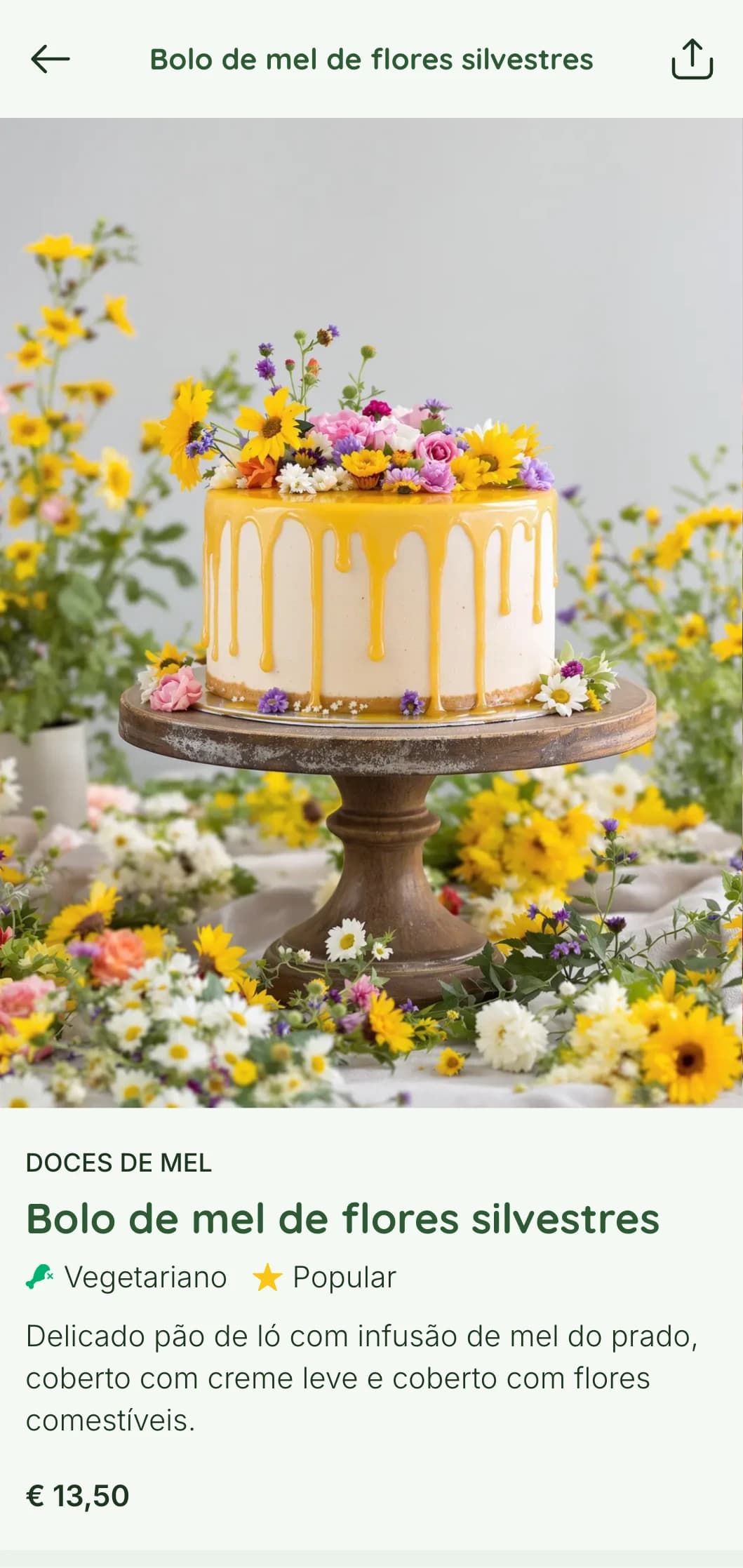 Design de cardápio de almoço idílico, inspirado no campo, com toques florais e elementos pastorais, adequado para restaurantes com jardim e cafés rurais.