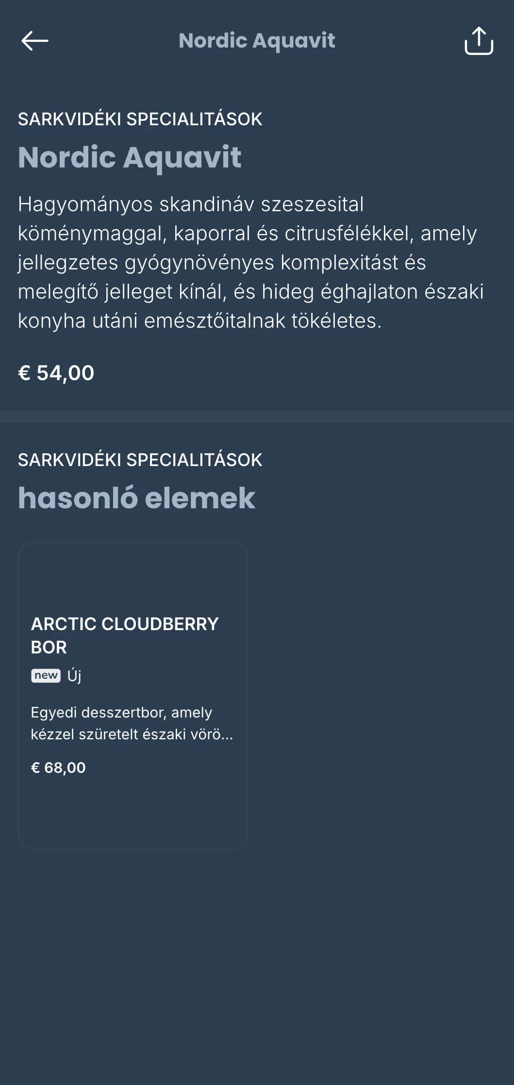 Skandináv ihletésű borlap sablon jégkék tónusokkal és minimalista dizájnnal, ideális kortárs északi éttermek és nemzetközi borbárok számára.
