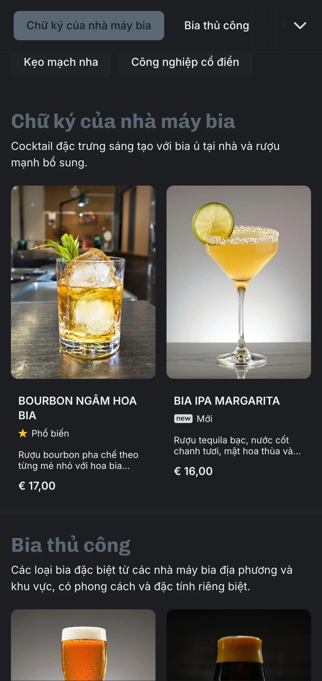 Thiết kế lấy cảm hứng từ nhà máy công nghiệp dành cho quán bia và quán rượu với các yếu tố công nghiệp và kiểu chữ mạnh mẽ.