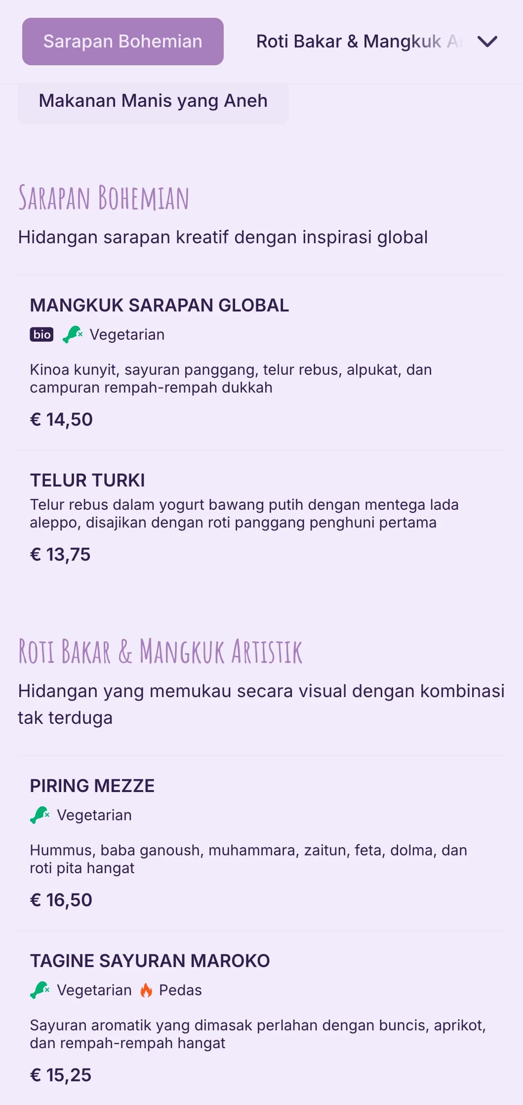 Desain berjiwa bebas dengan elemen bohemian untuk kafe eklektik dan ruang artistik.