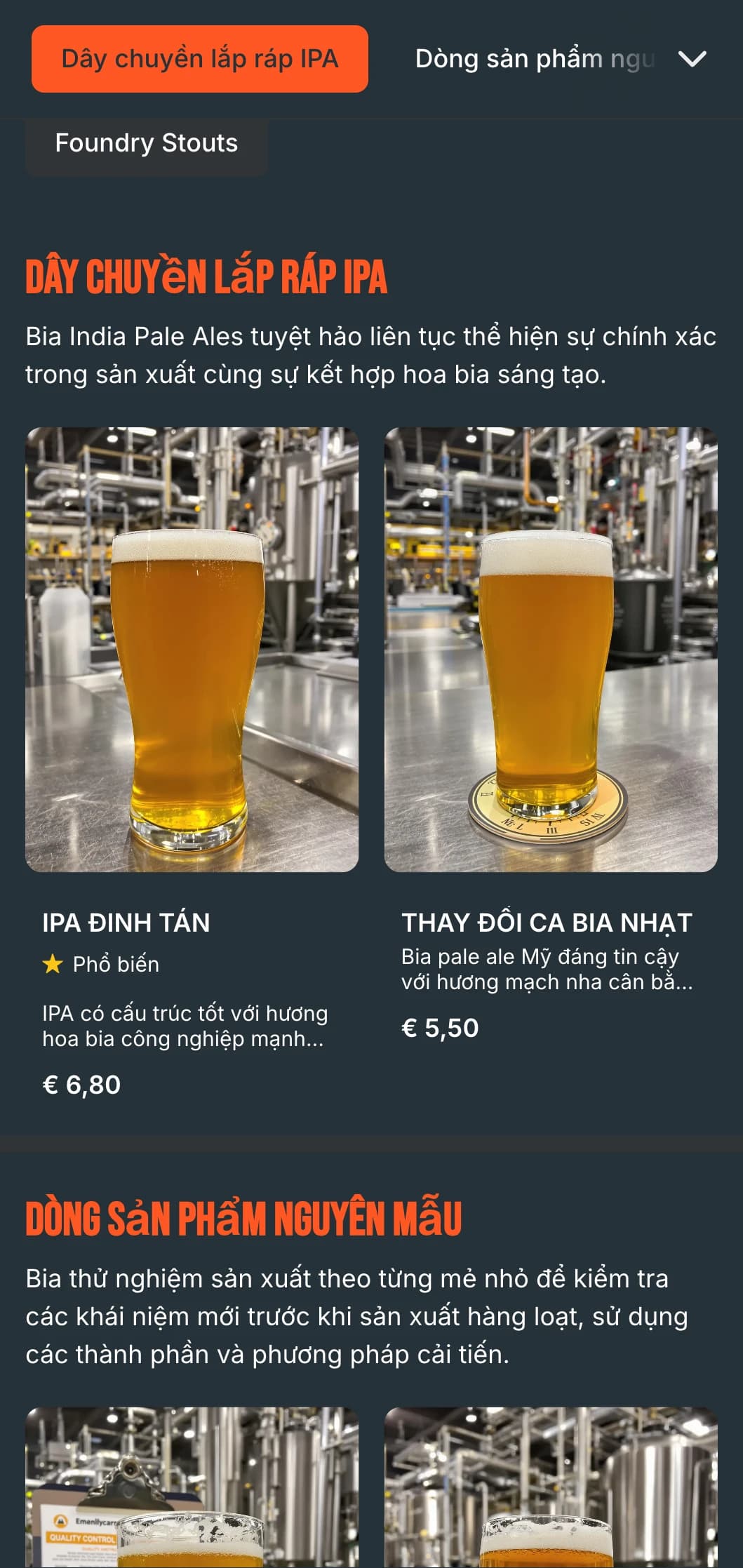 Thiết kế công nghiệp thô sơ với kết cấu kim loại và đồ họa tiện dụng, lý tưởng cho các nhà máy bia trong kho và quán bia được cải tạo từ nhà máy.