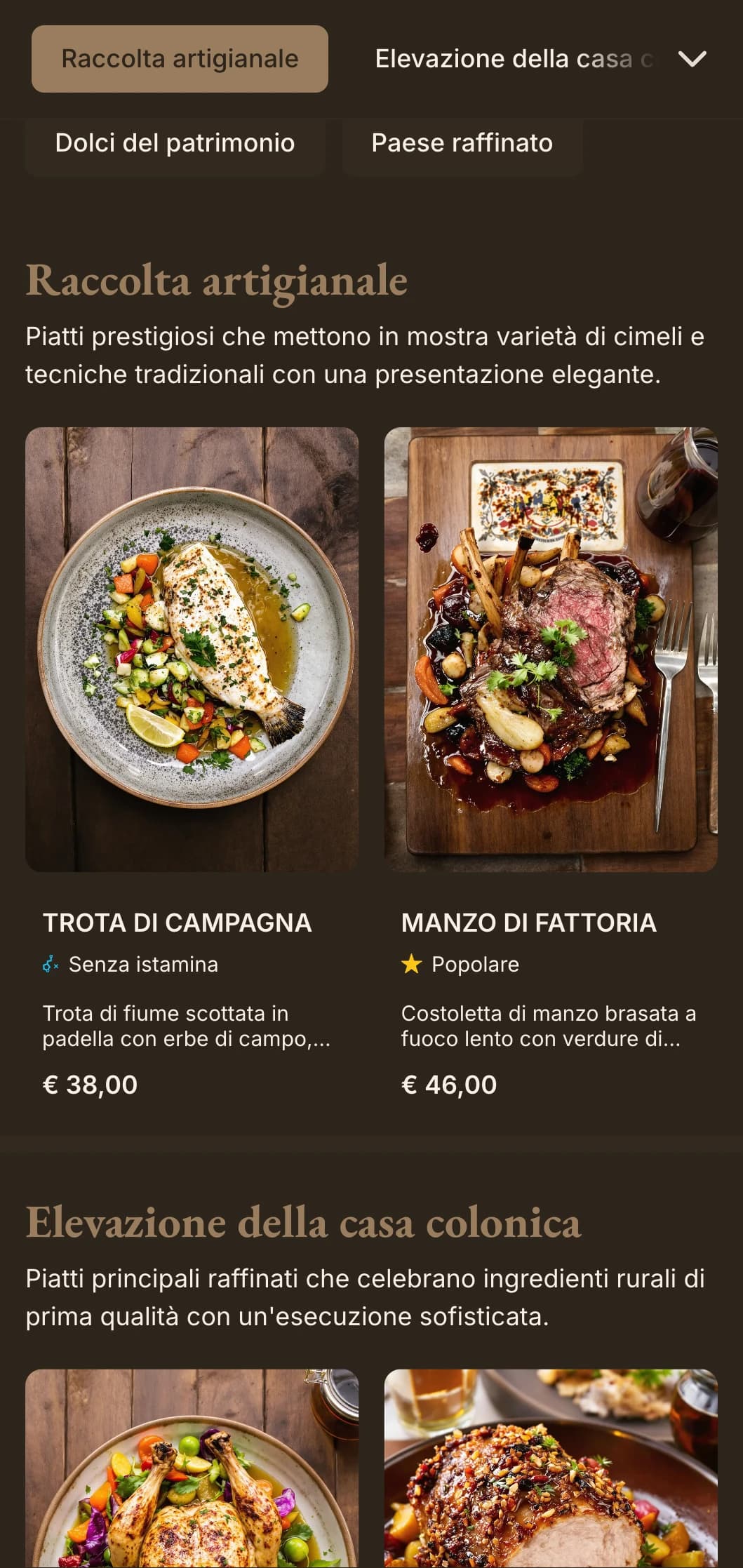 Sofisticata interpretazione dell'eleganza country con raffinati elementi rustici e caldi accenti di lusso.