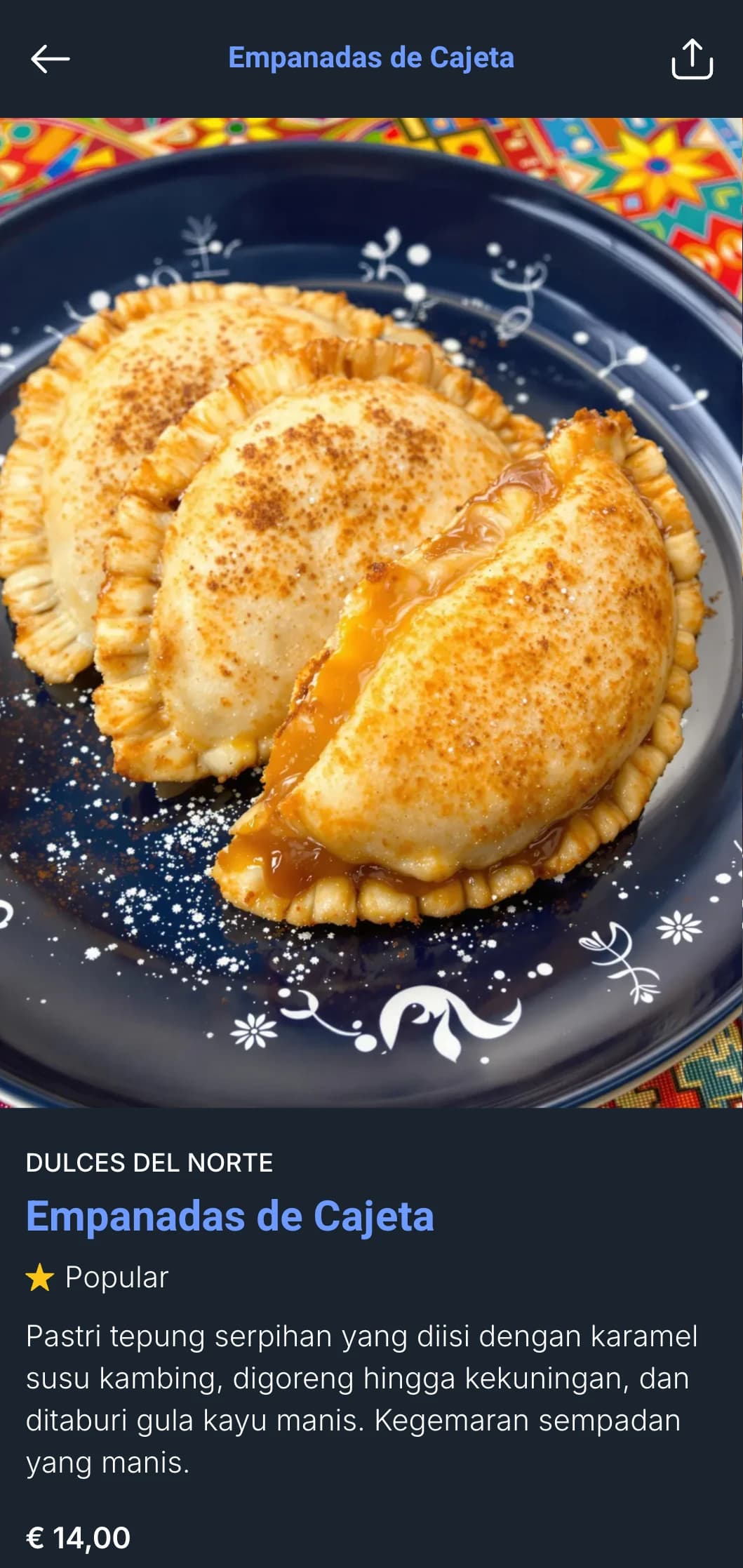 Masakan sempadan Mexico utara yang berani dan menyelerakan menampilkan aksen biru, hidangan istimewa tortilla tepung dan penyediaan daging panggang.