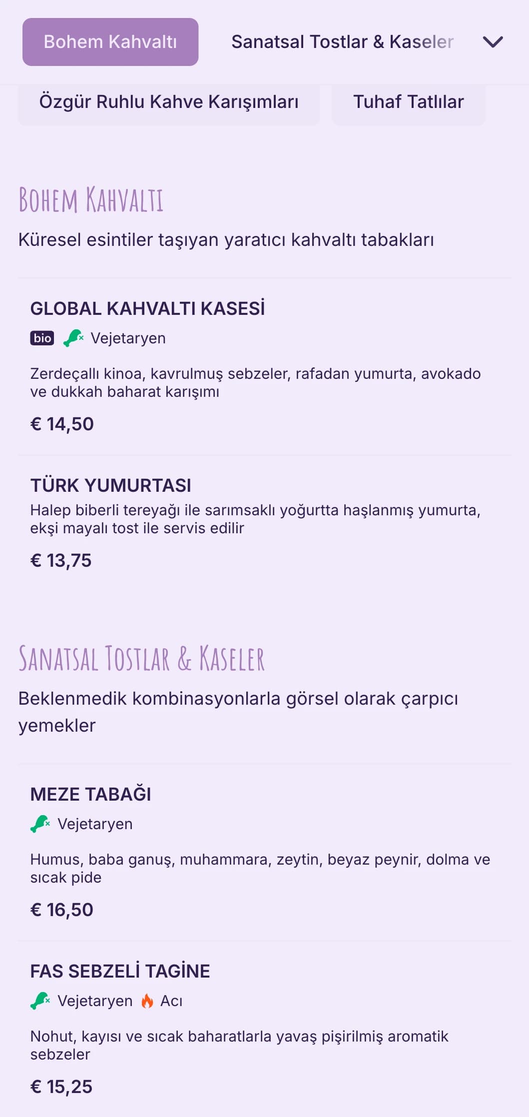 Eklektik kafeler ve sanatsal alanlar için bohem unsurlar içeren özgür ruhlu tasarım.