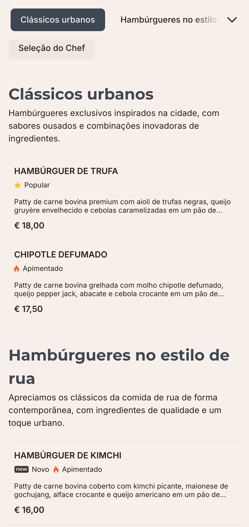 Design contemporâneo e elegante de hamburgueria com tipografia minimalista e elementos de inspiração industrial para os entusiastas de comida urbana.
