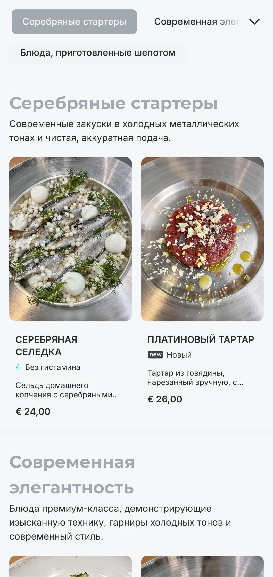 Изысканная современная концепция с холодными серебристыми тонами и тонкими элементами роскоши для сдержанной элегантности.