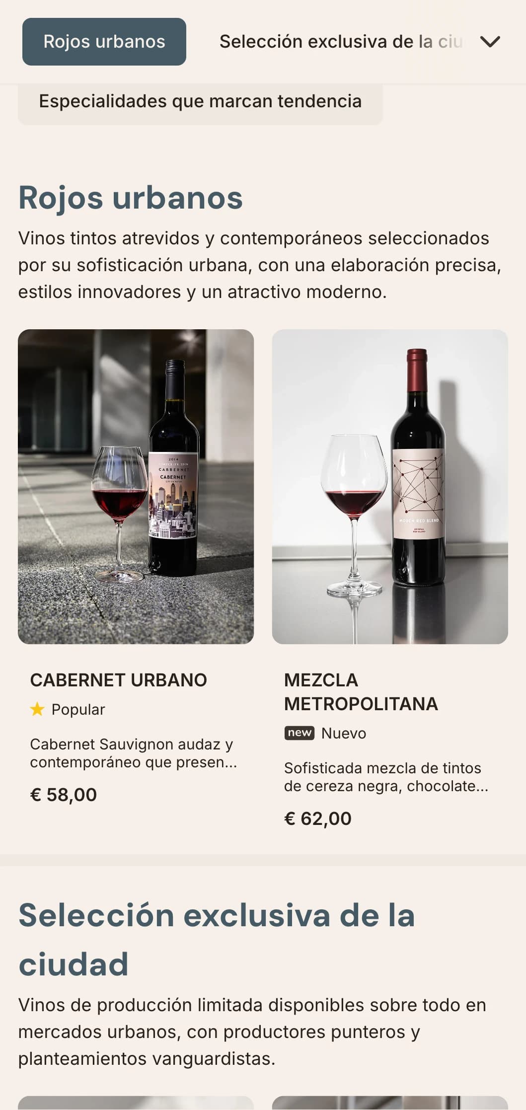 Elegante plantilla de carta de vinos de inspiración urbana con elementos arquitectónicos y diseño contemporáneo, ideal para vinotecas urbanas y establecimientos de restauración modernos.