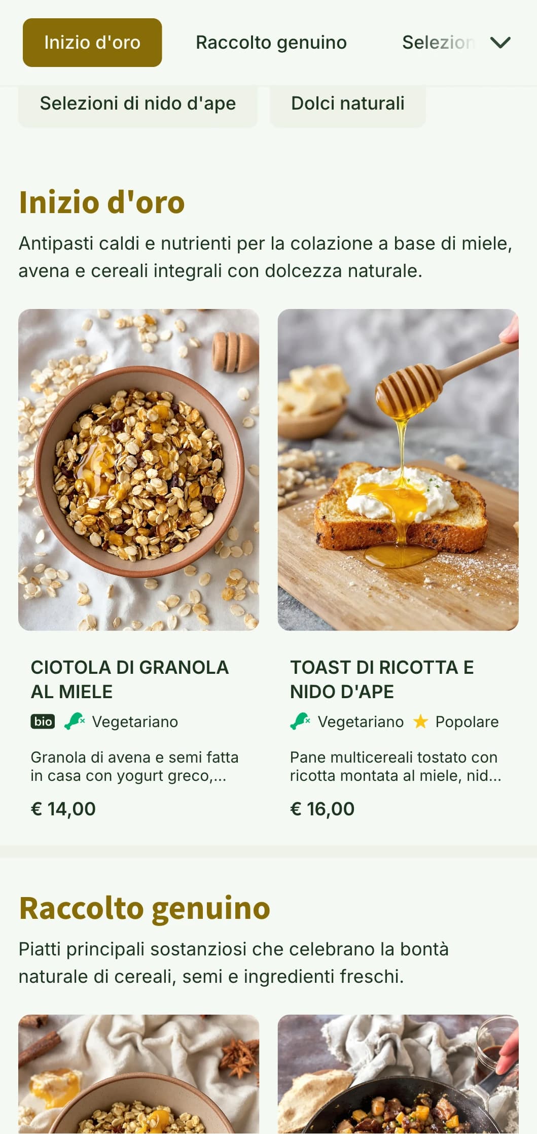 Modello per brunch caldo e dorato con texture naturali, ideale per i punti di ristoro e le caffetterie con forno.