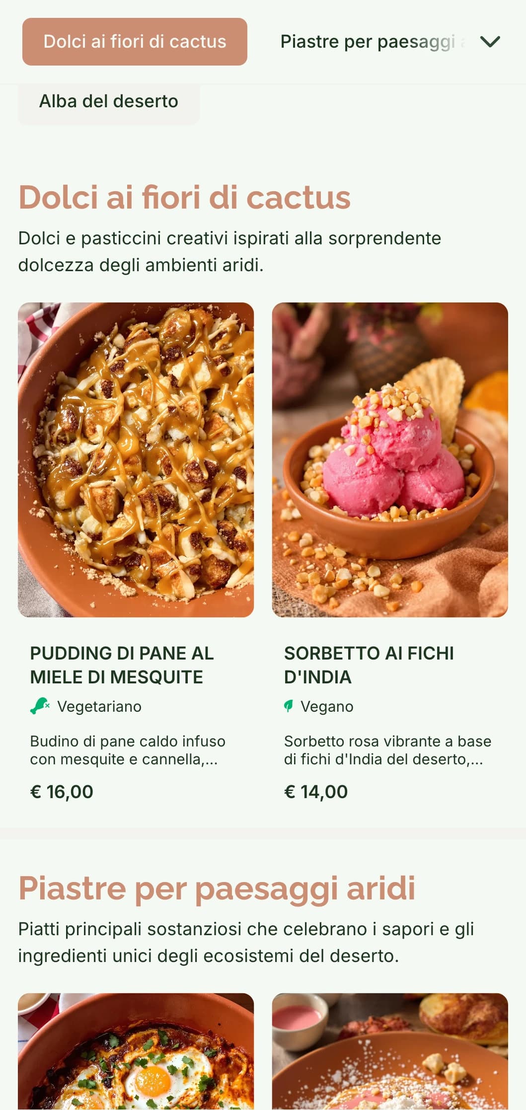Modello per brunch caldo e terroso con toni di terracotta, perfetto per le caffetterie di ispirazione sud-occidentale e gli ambienti aridi.