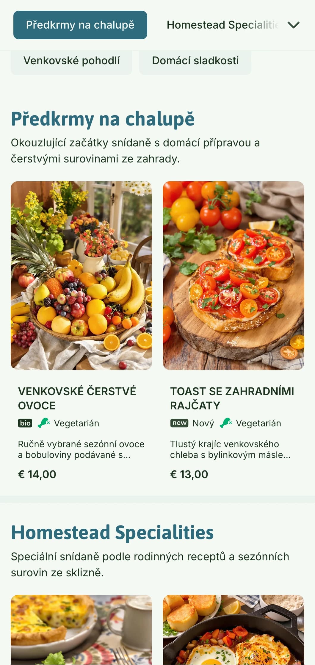Ranní jídlo v domácím stylu s čerstvými venkovskými surovinami a okouzlující prezentací pro příjemný zážitek ze snídaně.