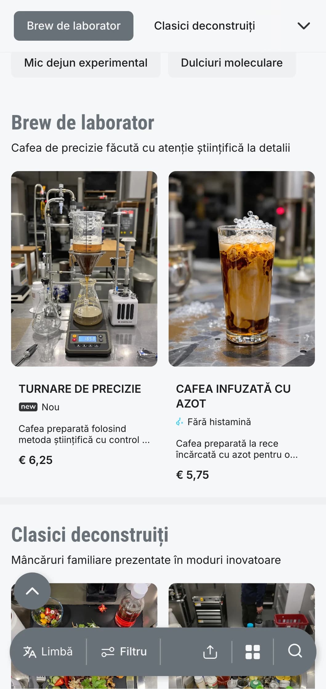 Design inspirat din beton brut pentru laboratoare și prăjitorii de cafea de specialitate.