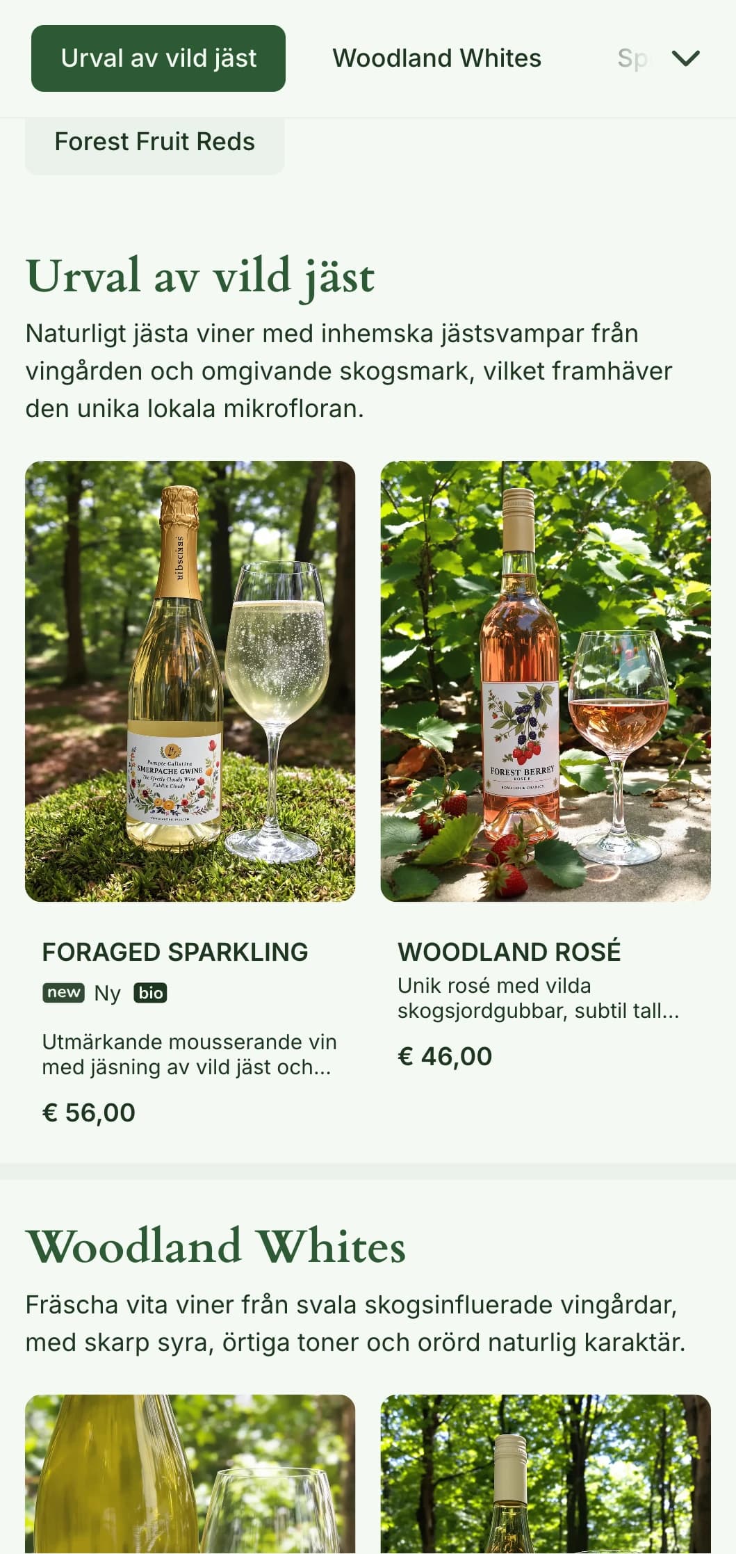 Jordnära mall för vinlista med skogstoner och naturliga texturer, perfekt för ekologiska vinutbud och naturinspirerade matställen.