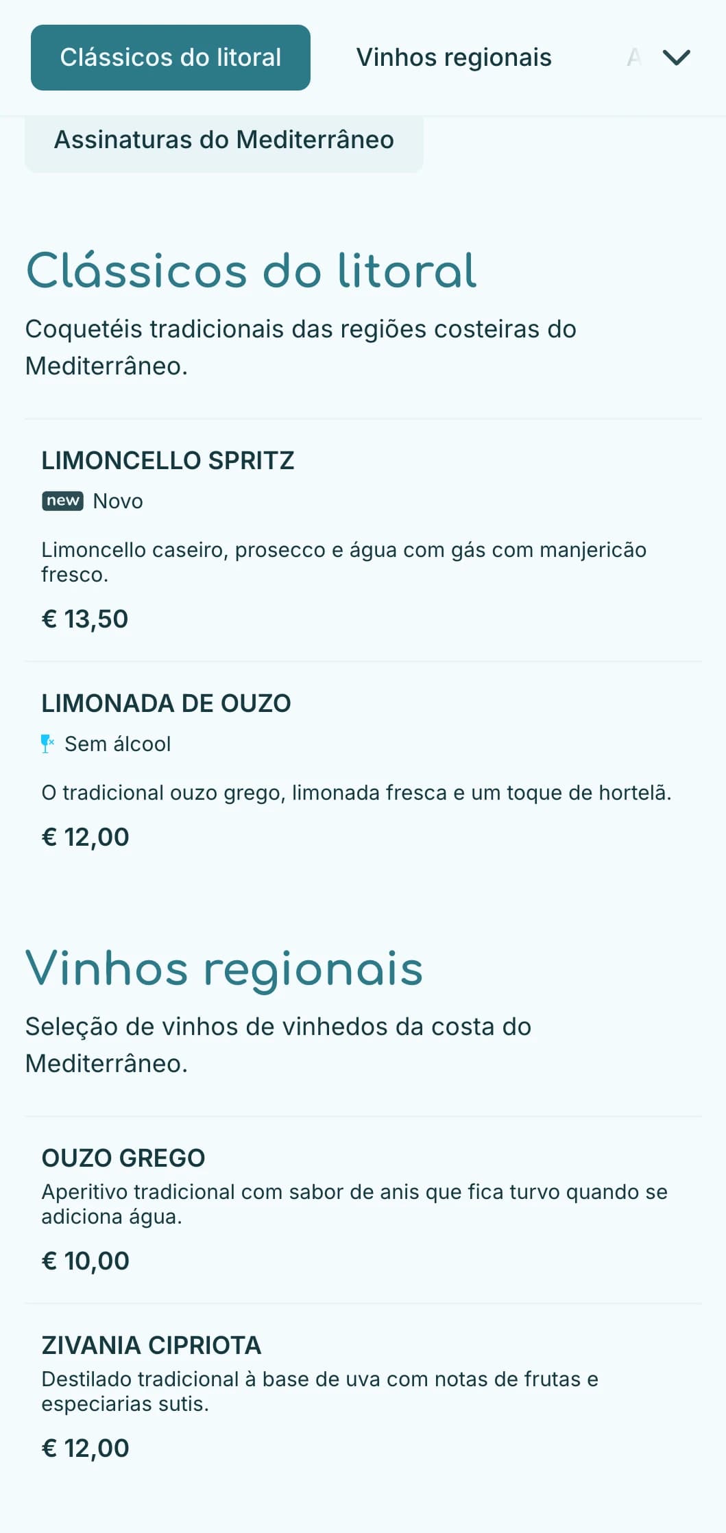 Paleta azul refrescante inspirada nas águas do Mediterrâneo para locais à beira-mar.
