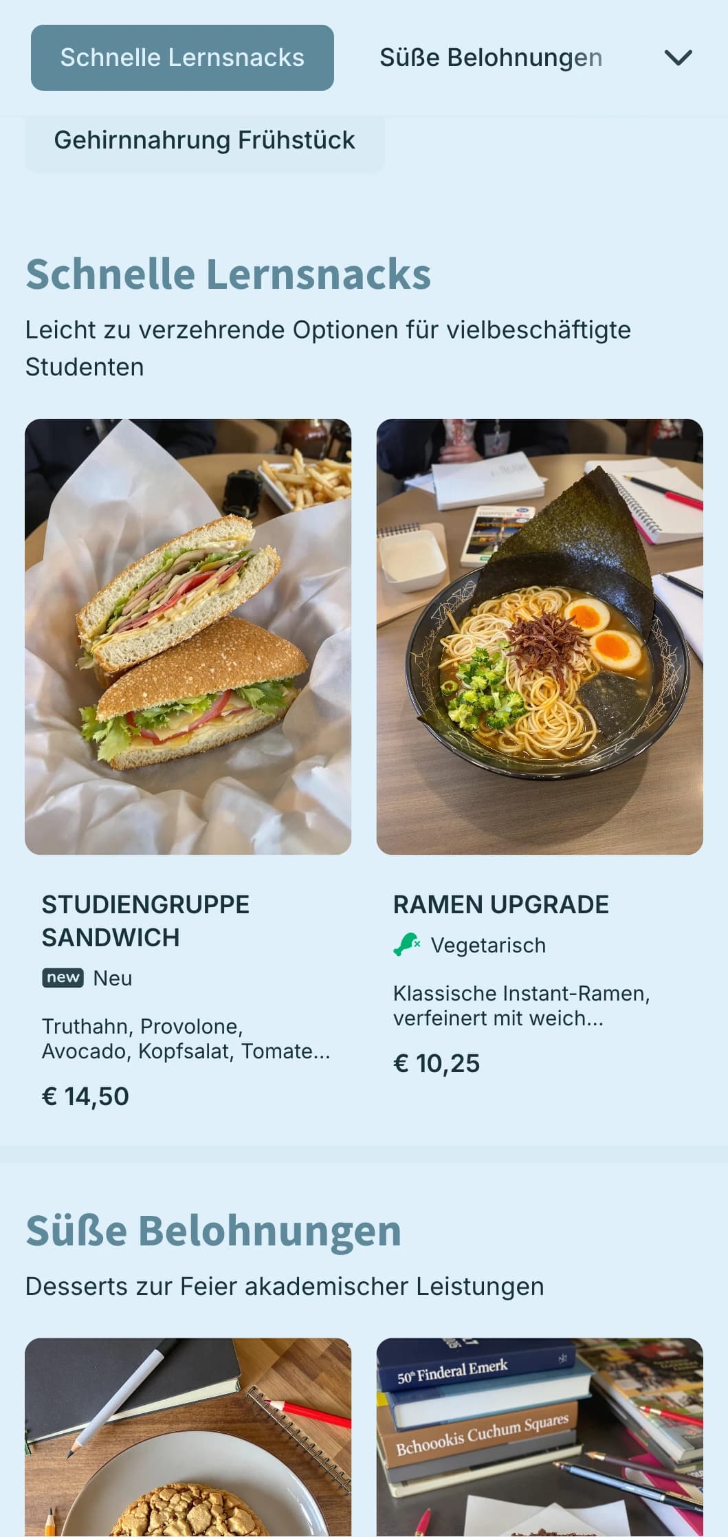 Energetisches Design in Teal mit jugendlichen Elementen für Campus-Cafés und Studententreffpunkte.
