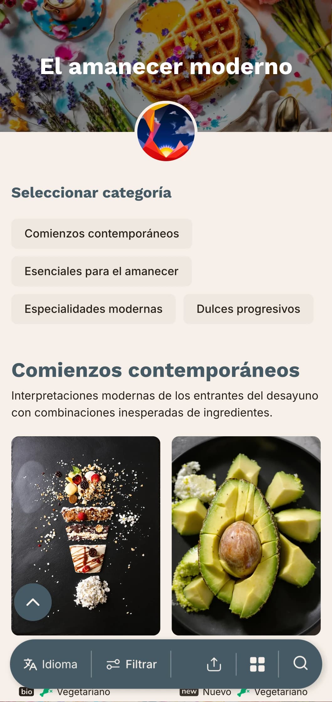 Ofertas matinales contemporáneas con técnicas innovadoras y combinaciones de sabores inesperadas para los madrugadores aventureros.
