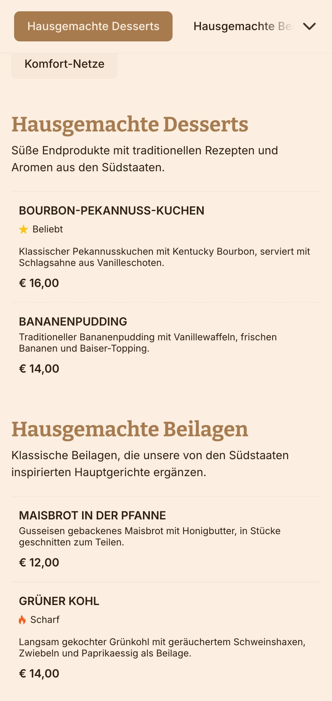 Herzerwärmendes Catering im Südstaaten-Stil mit Komfortklassikern, großzügigen Portionen und hausgemachter Präsentation für Familientreffen und zwanglose Zusammenkünfte.