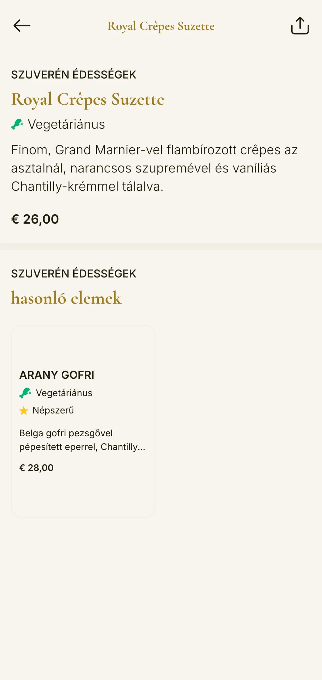 Luxus reggeli étkezési élmény prémium alapanyagokkal és kifinomult megjelenéssel az igényes vendégeknek.