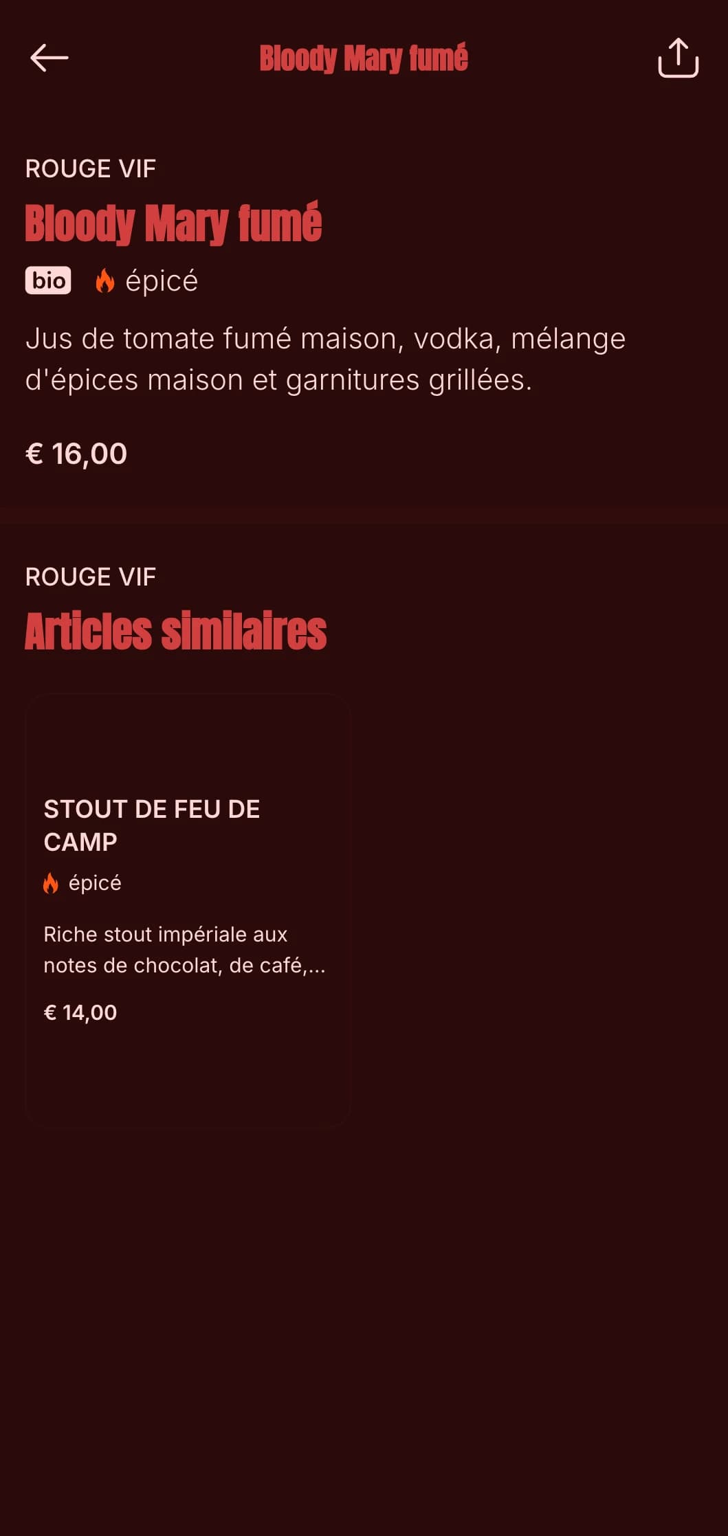 Un design rouge fort avec des éléments de fumée et de feu pour les sites de barbecue et de whisky.