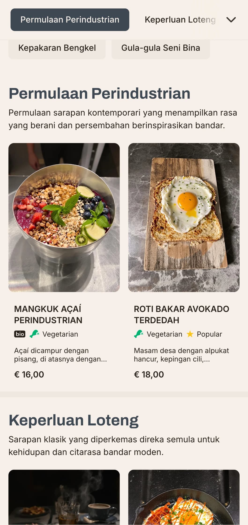 Pilihan pagi yang diilhamkan oleh industri dengan bahan-bahan yang tidak dijangka dan penyaduran kontemporari untuk pengembara bandar.
