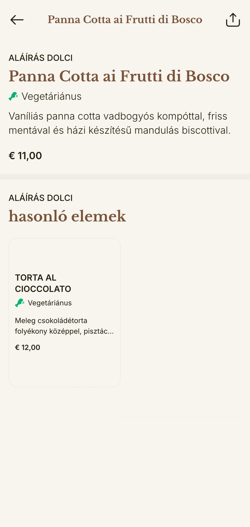 Kifinomult olasz pizzéria menü elegáns részletekkel és meleg, kifinomult palettával.