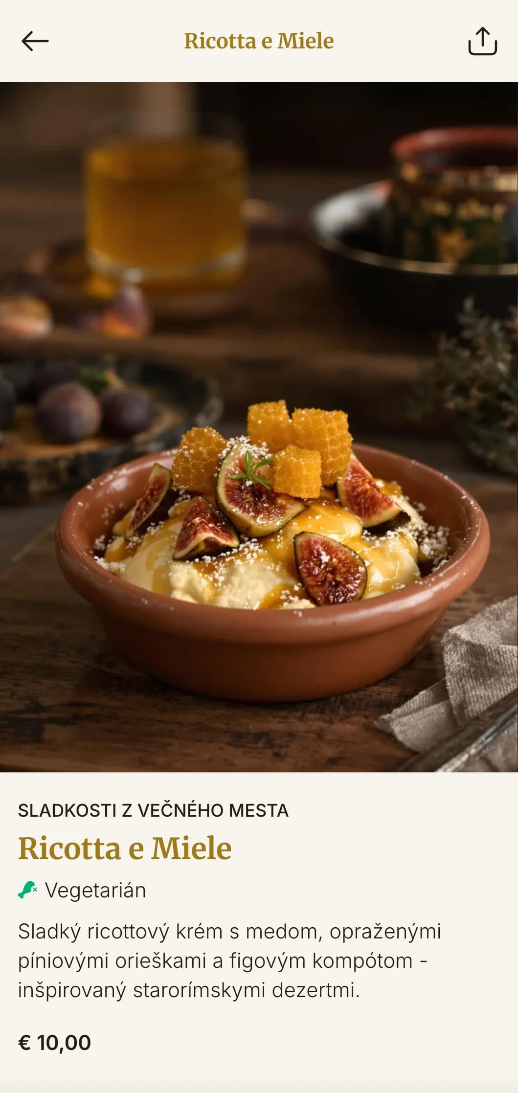 Klasické pizzové menu v rímskom štýle s historickými talianskymi odkazmi a elegantným štýlom.