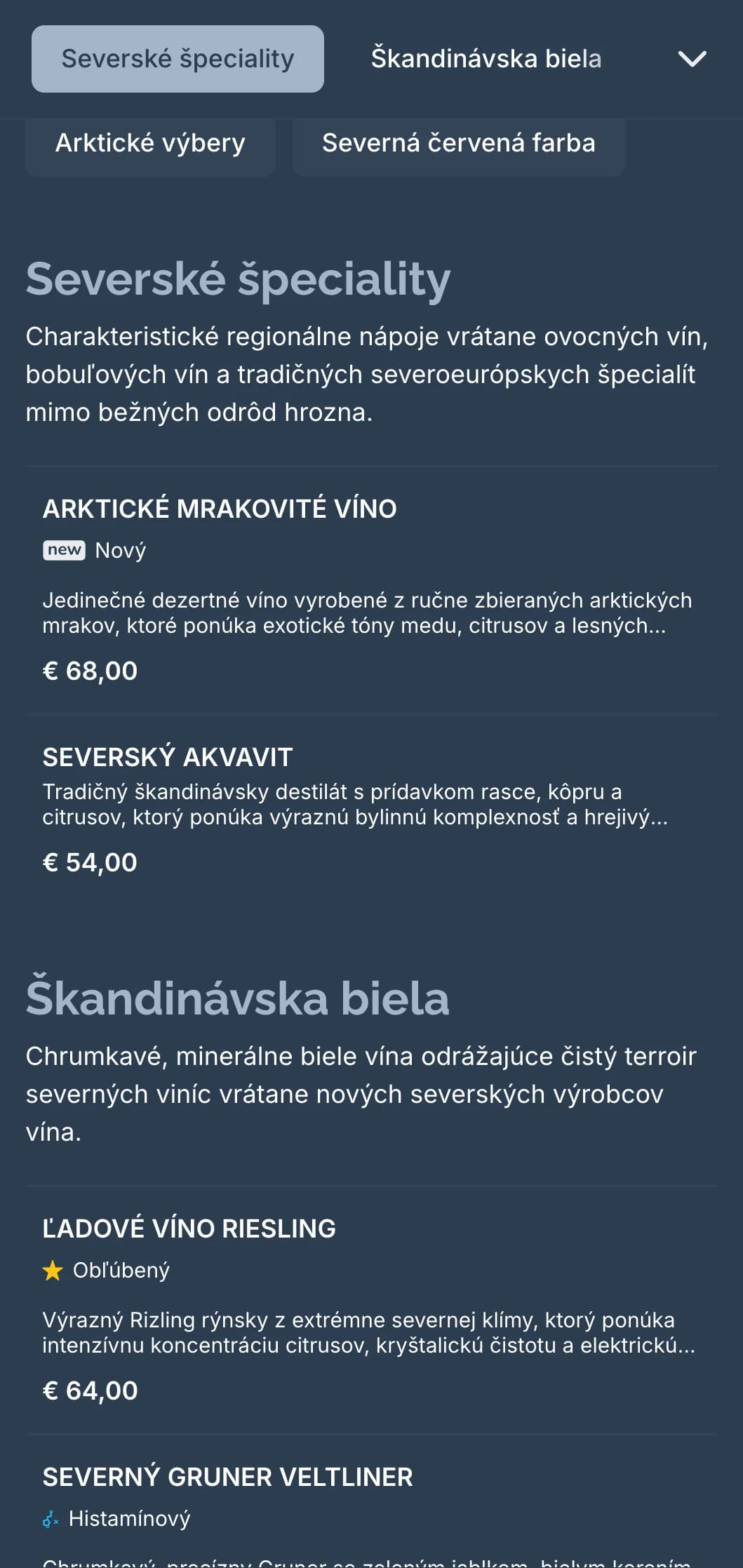 Šablóna vínnej karty inšpirovaná škandinávskym štýlom s chladnými modrými tónmi a minimalistickým dizajnom, ideálna pre moderné severské reštaurácie a medzinárodné vinárne.