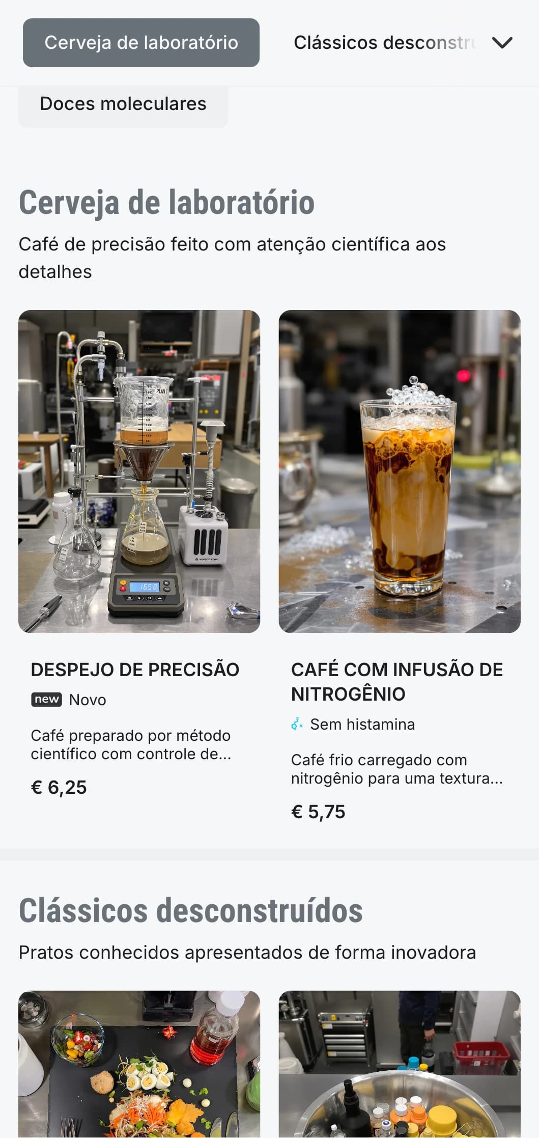Design inspirado em concreto bruto para laboratórios e torrefações de cafés especiais.