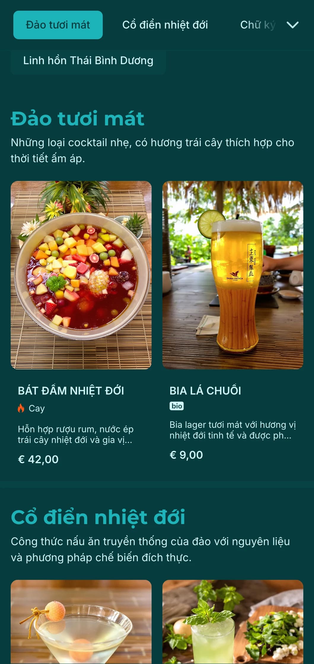 Thiết kế xanh tươi với họa tiết tre cho quầy bar theo chủ đề Châu Á - Thái Bình Dương độc đáo.