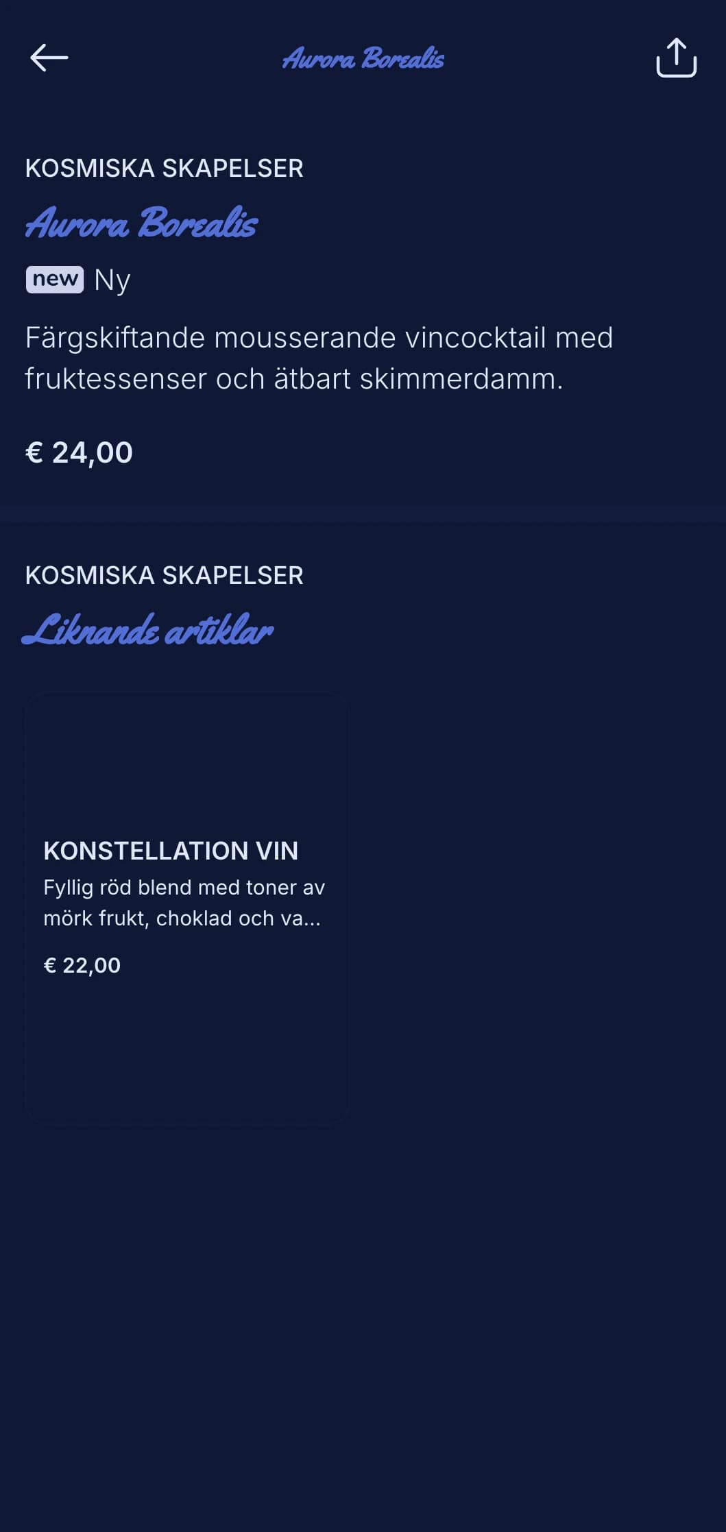 Drömsk blå design med stjärnbeströdda element för cocktailupplevelser på taket.