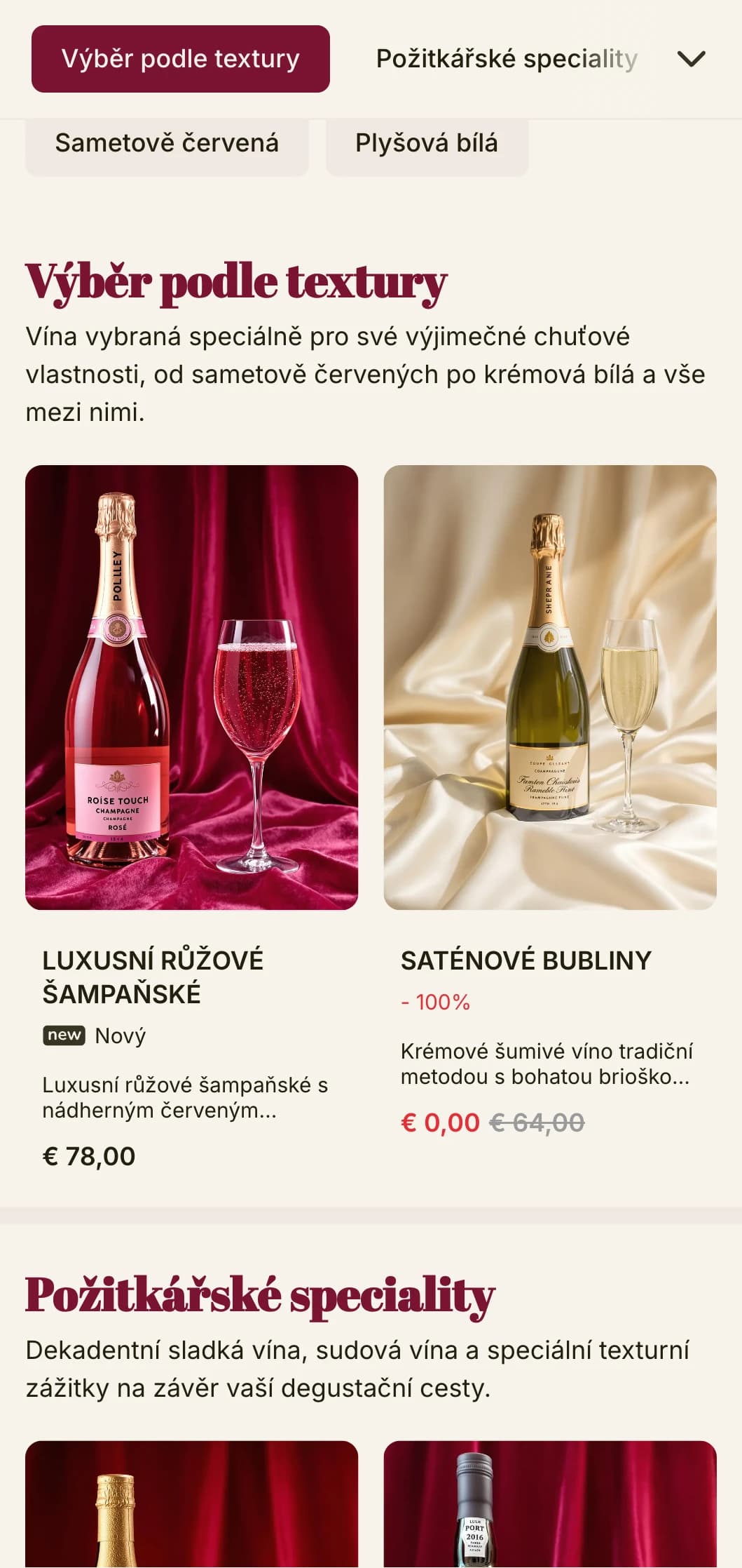 Dramaticky luxusní šablona vinného lístku s tmavě červenými akcenty a sofistikovanou typografií, ideální pro luxusní vinné salóny a večerní podniky.
