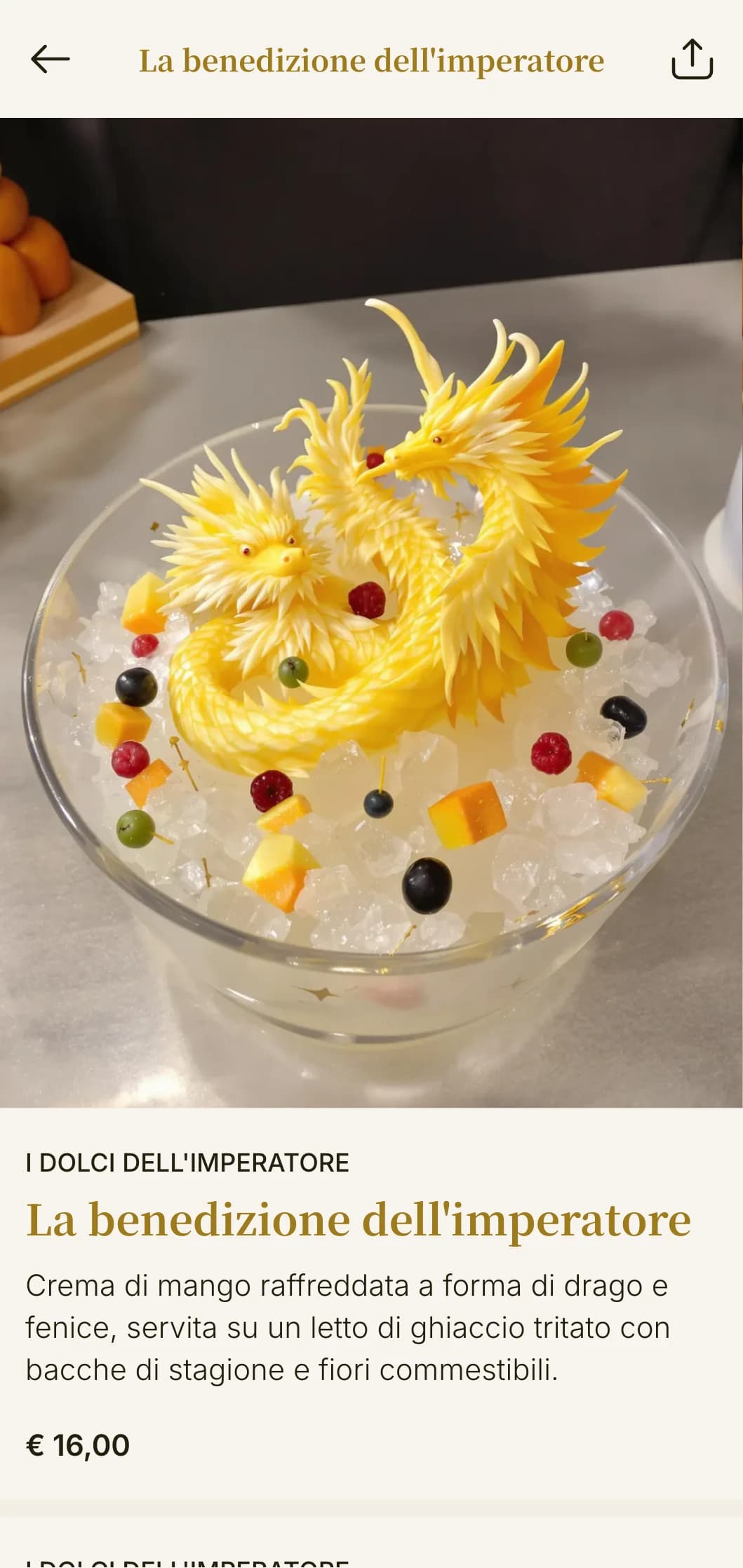 Un elegante design di menu cinese ispirato alle tradizioni culinarie imperiali, caratterizzato da una tipografia raffinata e da lussuosi accenti dorati per ristoranti cinesi di alto livello.
