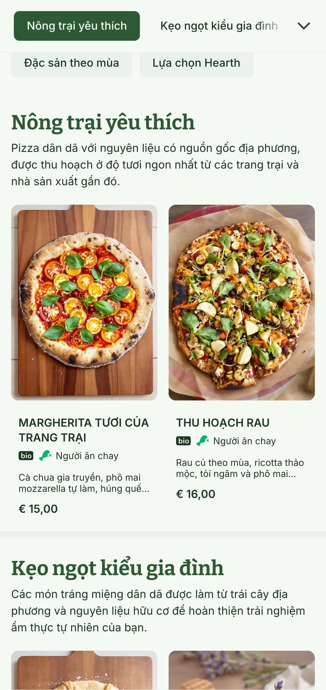Thực đơn pizza lấy cảm hứng từ thiên nhiên với tông màu đất và các thành phần hữu cơ, hoàn hảo cho các nhà hàng pizza từ nông trại đến bàn ăn.
