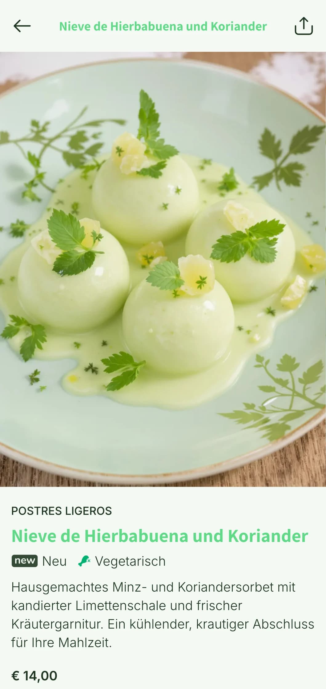 Ein leichtes und lebhaftes, modernes mexikanisches Menü mit hellen Kräuterakzenten, modernen Präsentationen und Gerichten, die sich auf frische Zutaten konzentrieren.