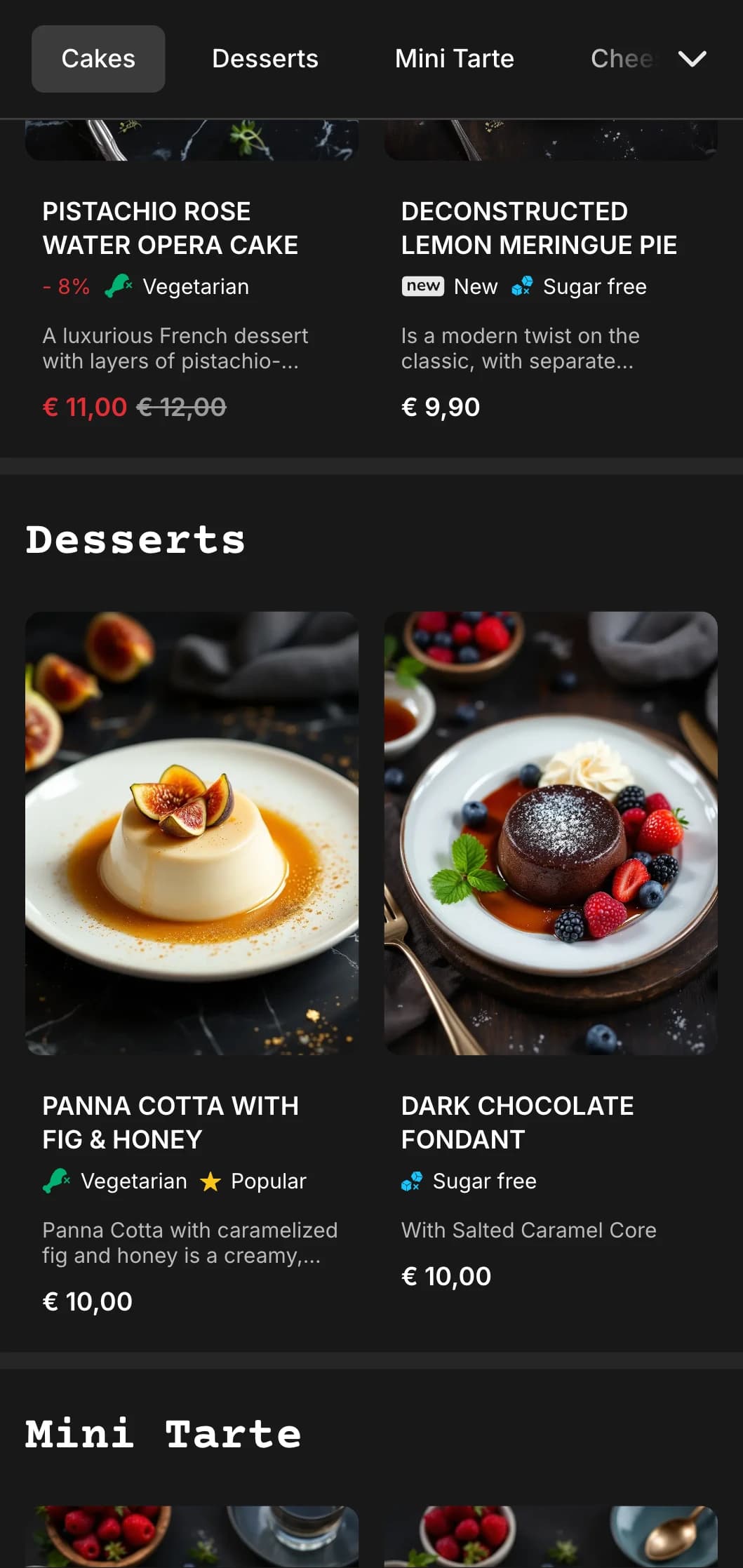 Desserts